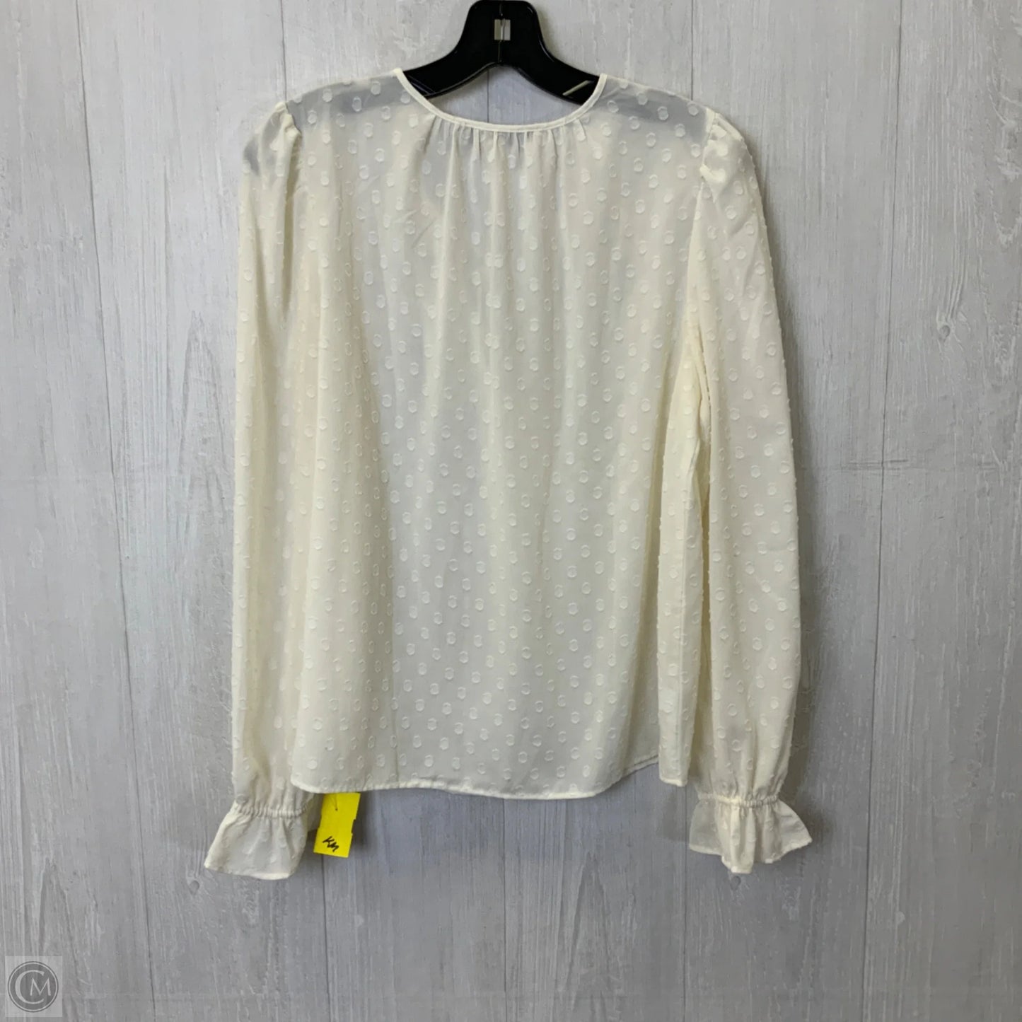Blouse Long Sleeve By Loft In Cream, Size: M