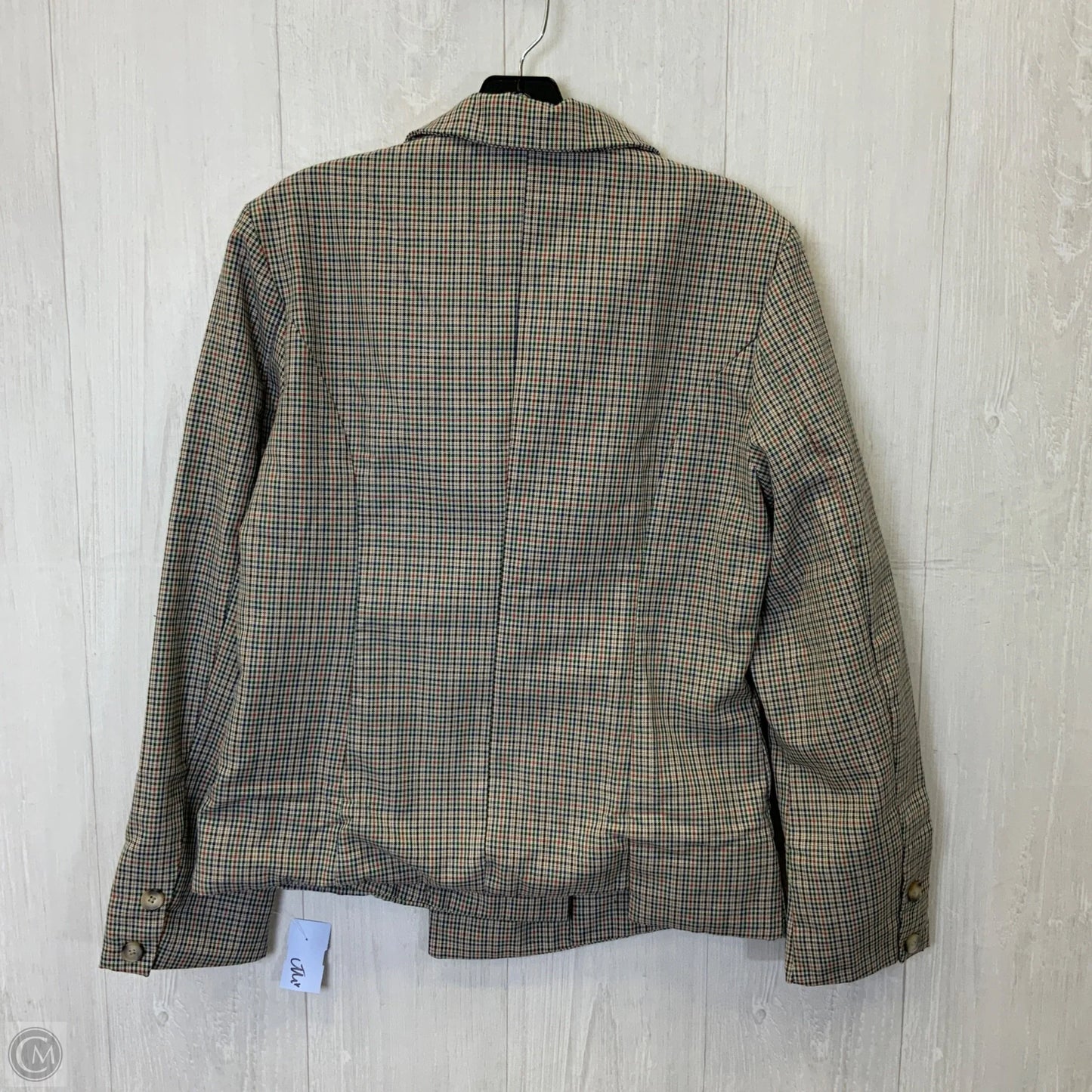 Blazer By Clothes Mentor In Plaid Pattern, Size: M