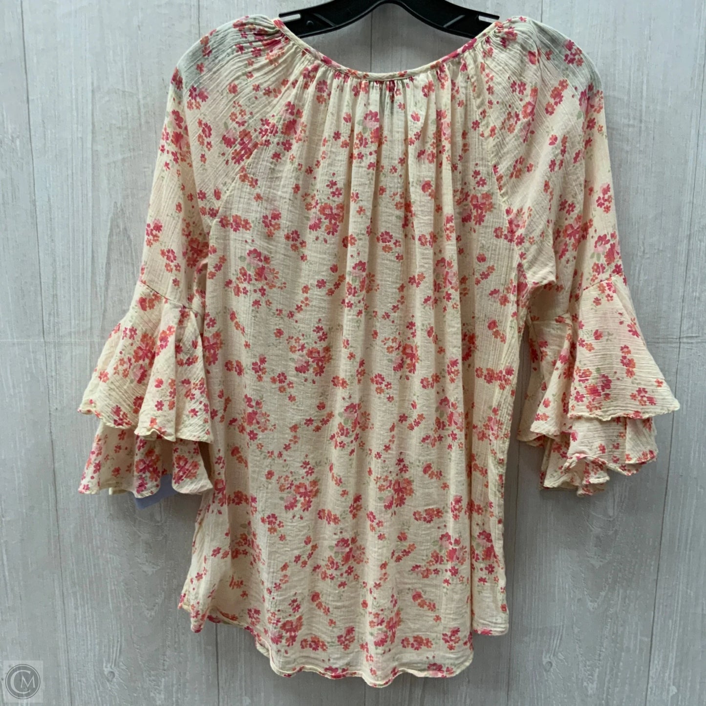 Top Long Sleeve By Chaps In Cream, Size: S