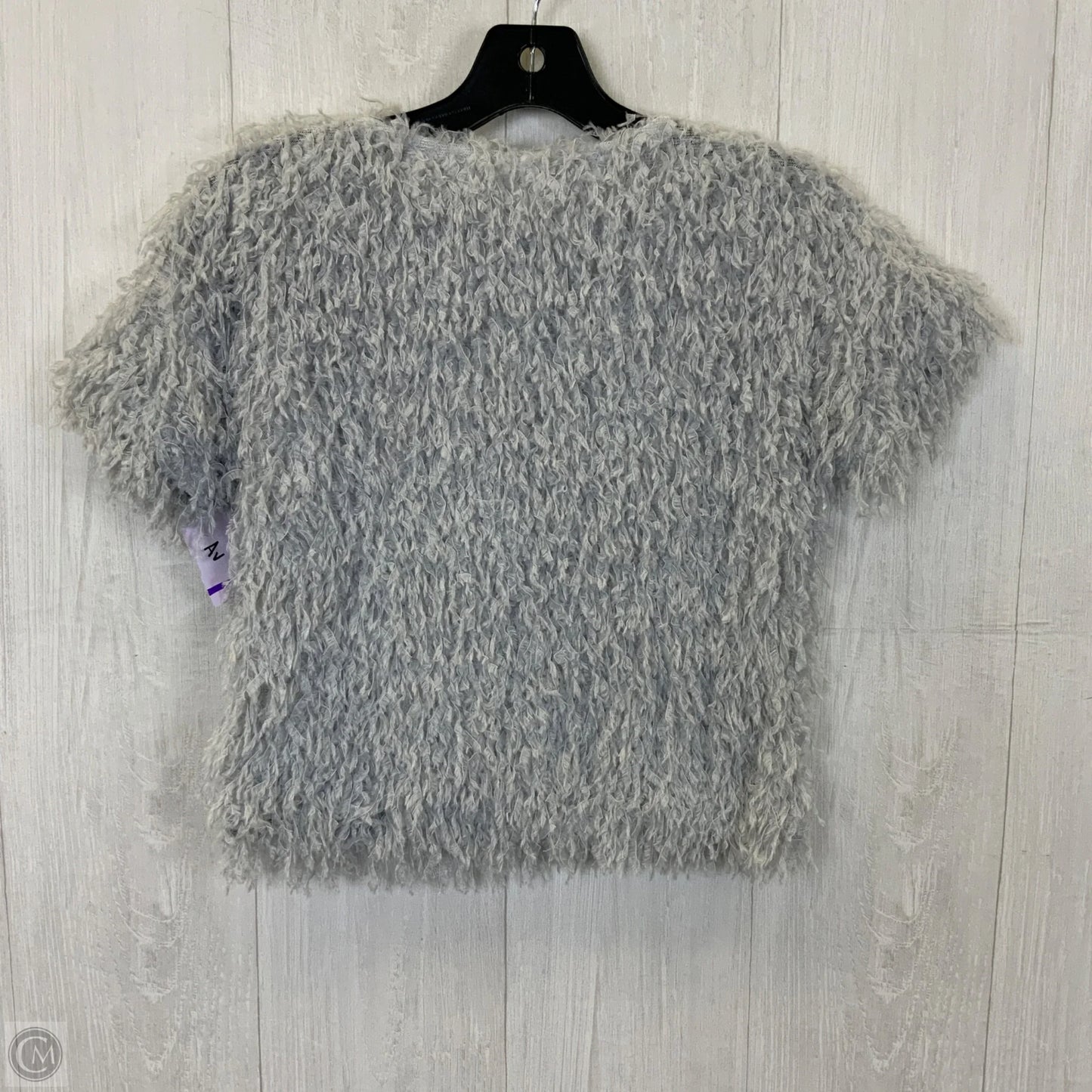 Top Short Sleeve By Zara In Grey, Size: L