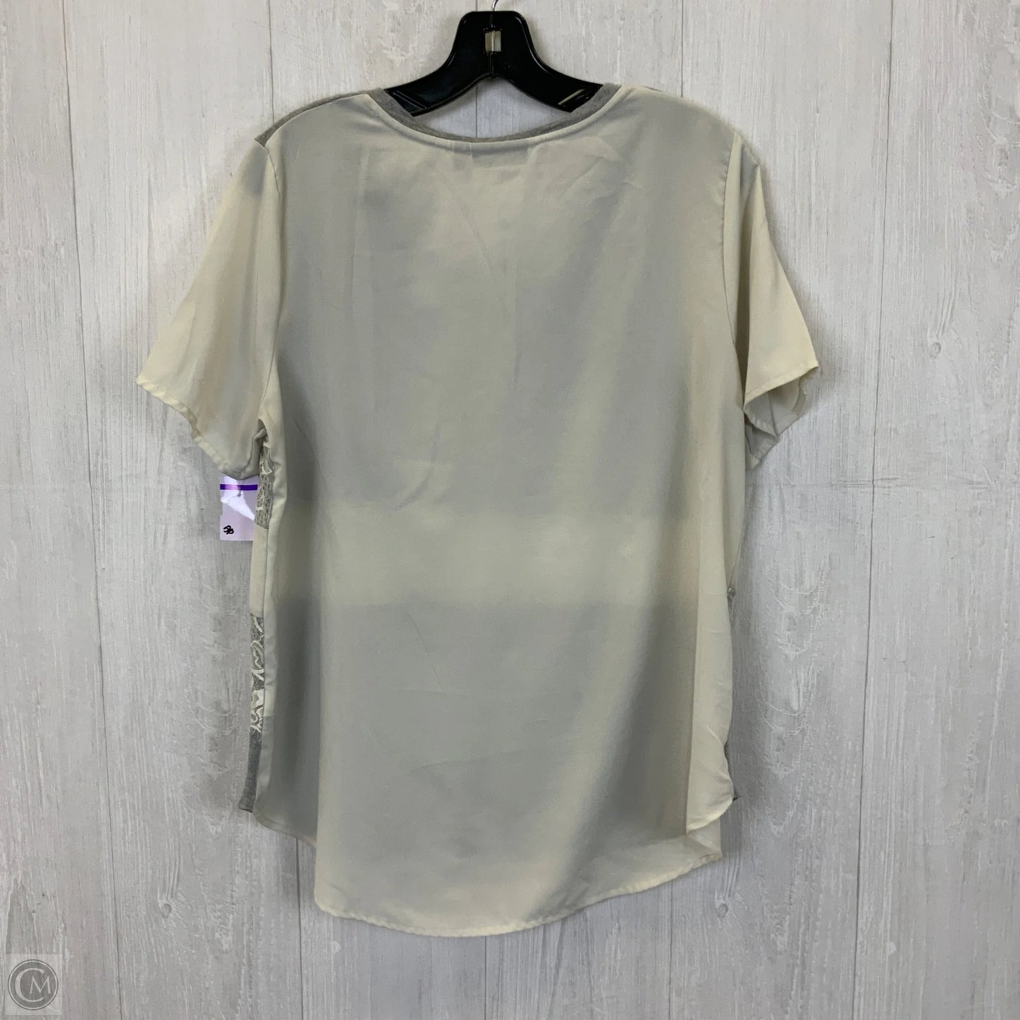 Top Short Sleeve By Apt 9 In Grey, Size: L