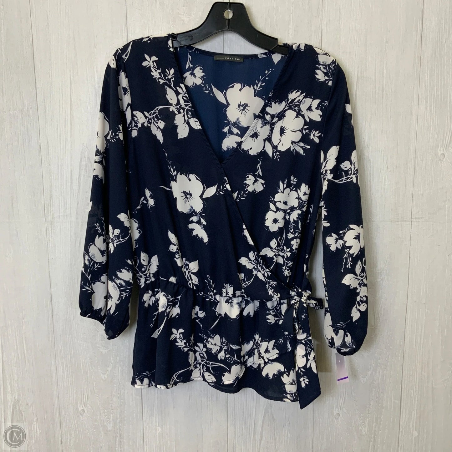 Top Long Sleeve By West Kei In Blue, Size: M