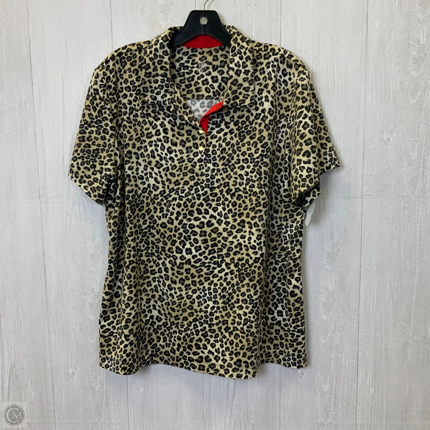 Top Short Sleeve By Clothes Mentor In Animal Print, Size: 2x