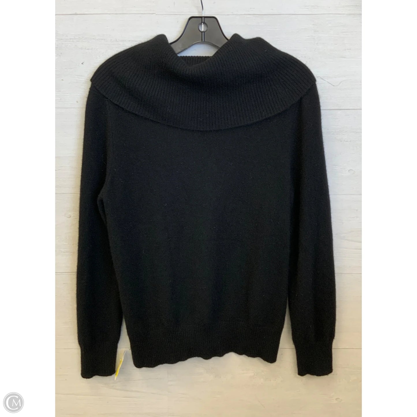 Top Long Sleeve By Charter Club In Black, Size: L