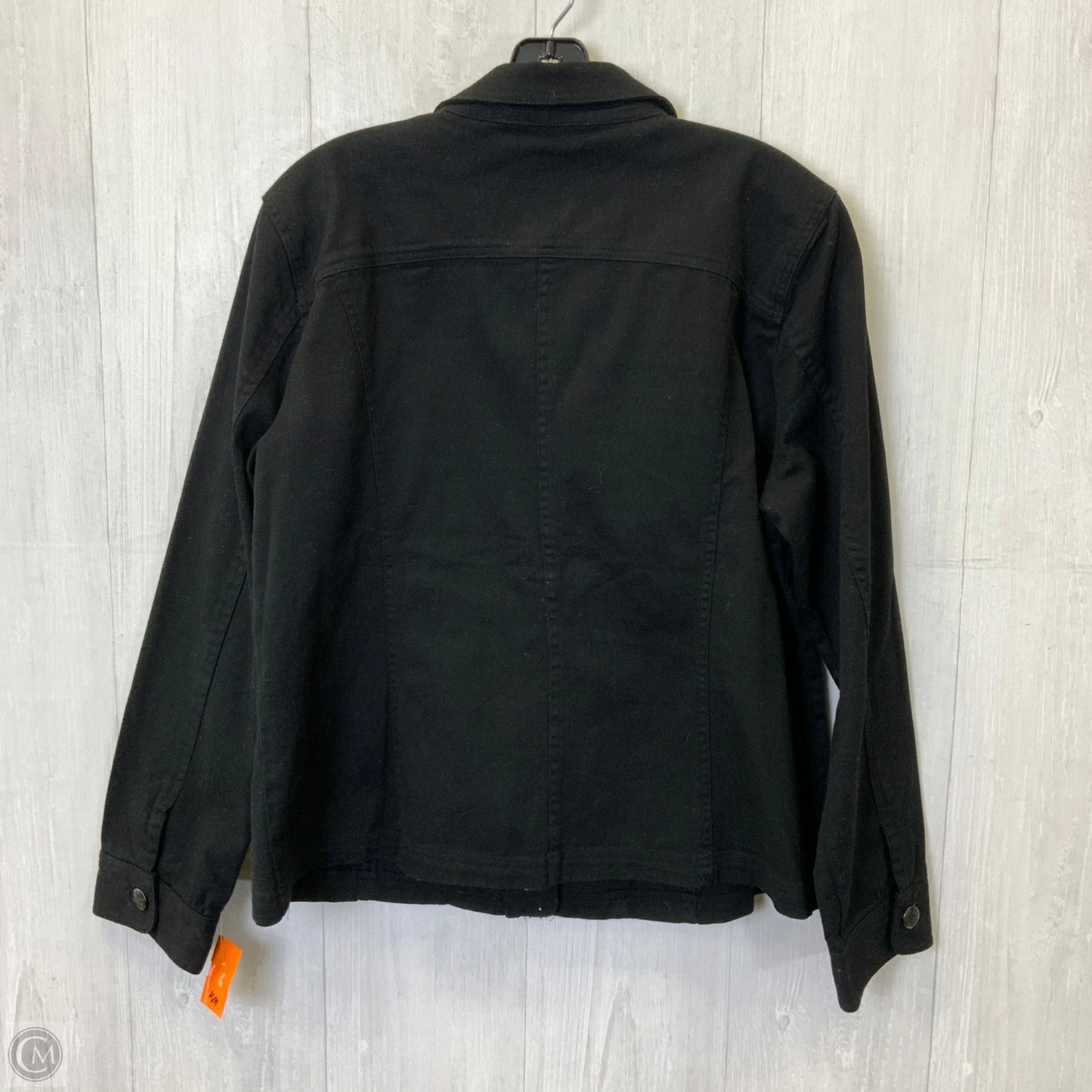 Jacket Denim By Christopher And Banks In Black Denim, Size: L