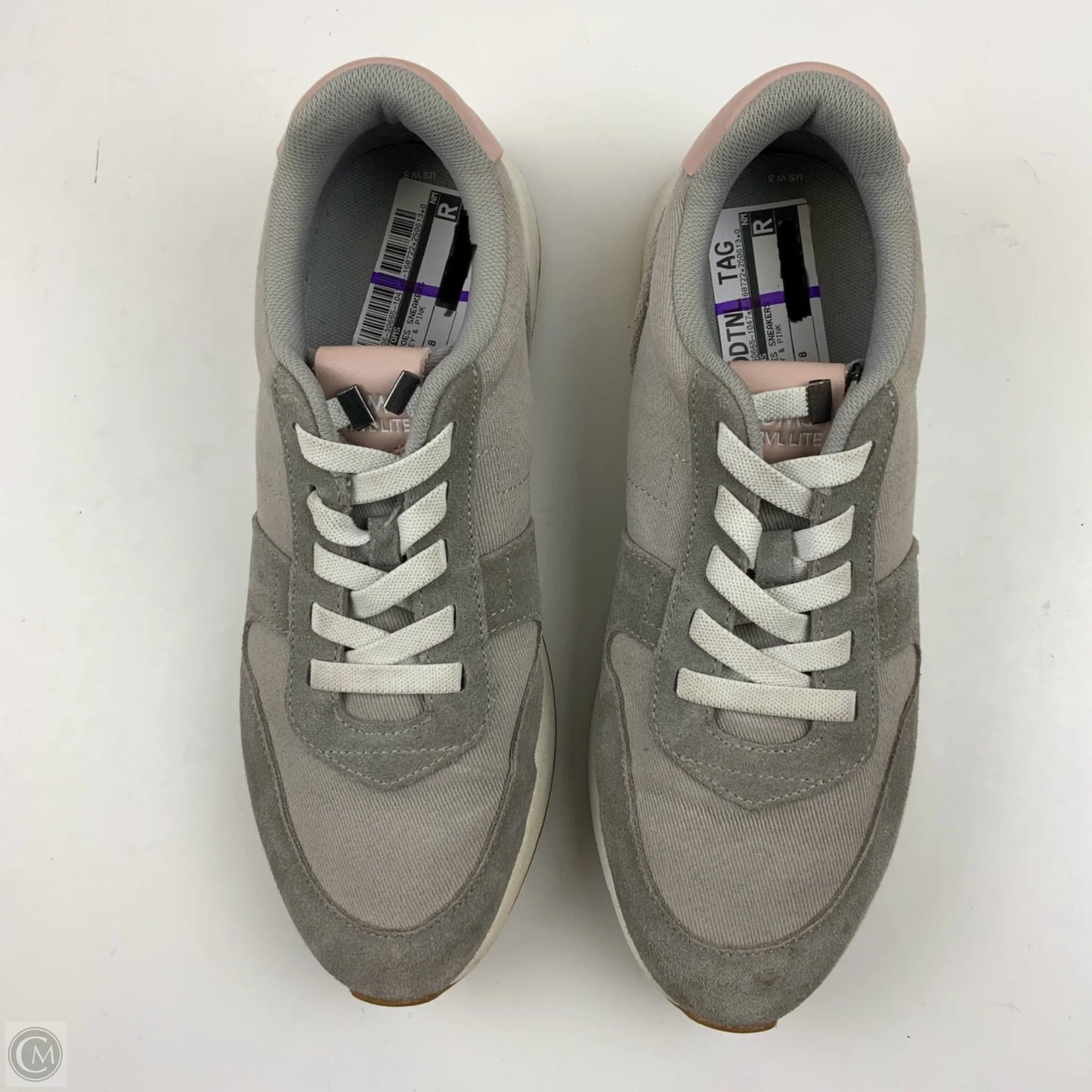 Shoes Sneakers By Toms In Grey & Pink, Size: 8