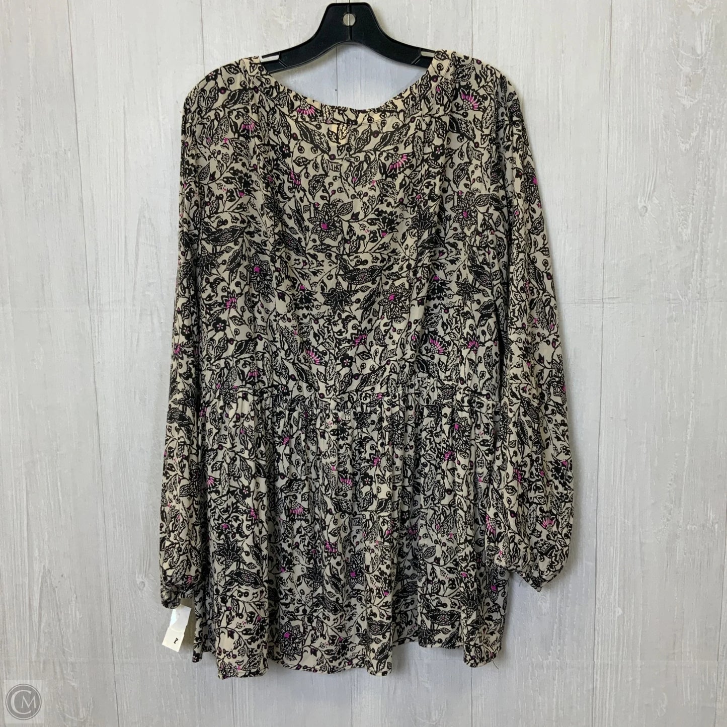 Top Long Sleeve By Torrid In Black & Cream, Size: 2x