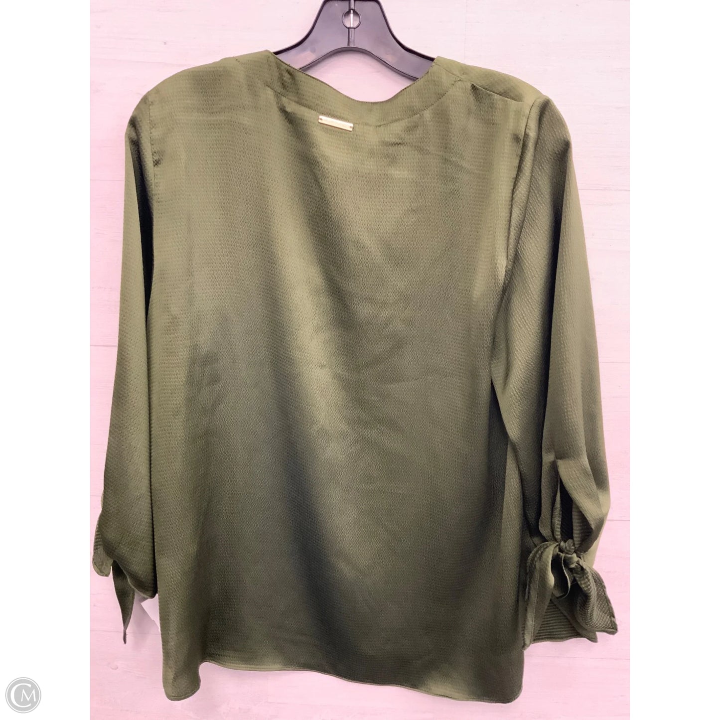 Top Long Sleeve Designer By Michael Kors In Green, Size: M