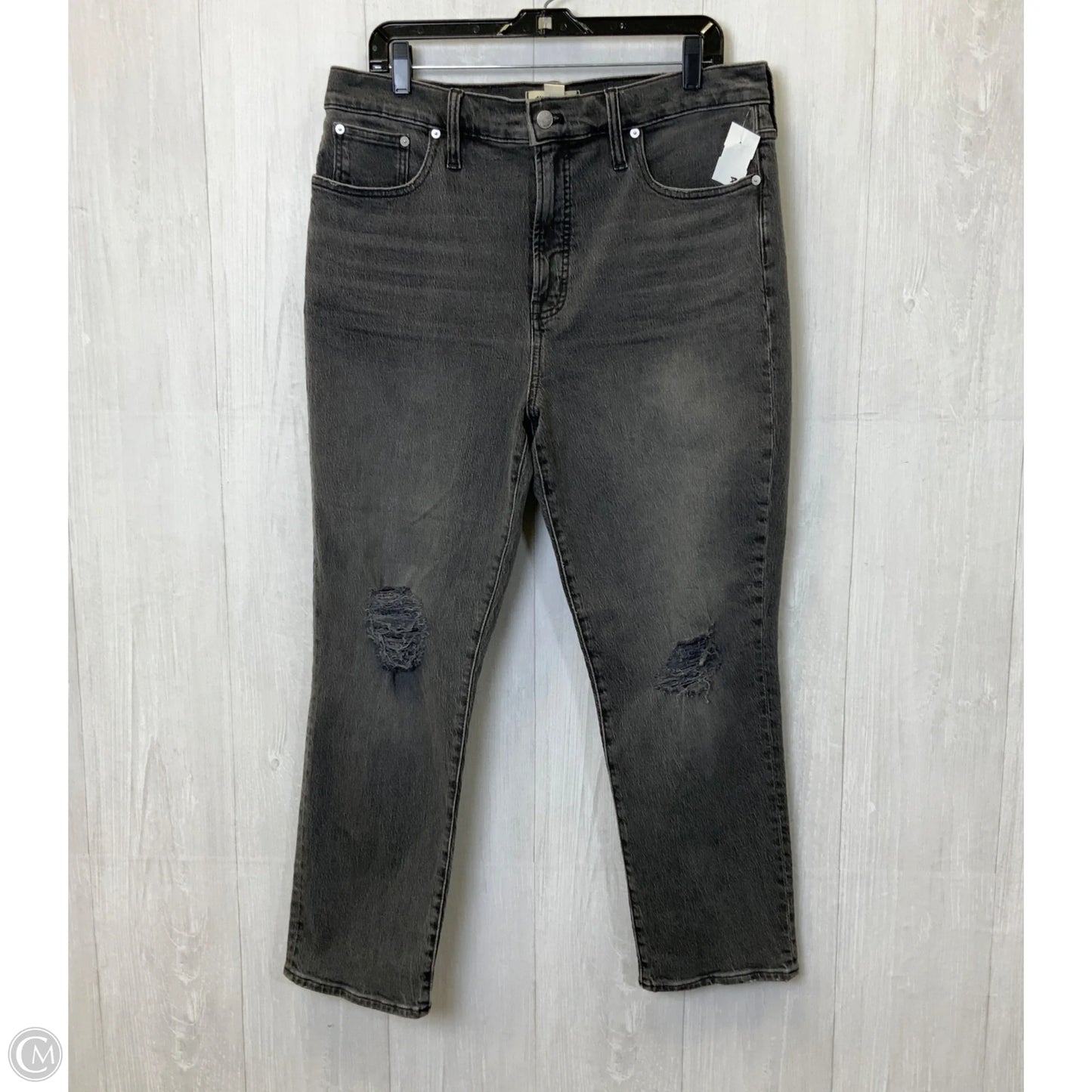 Jeans Straight By Madewell In Black, Size: 14
