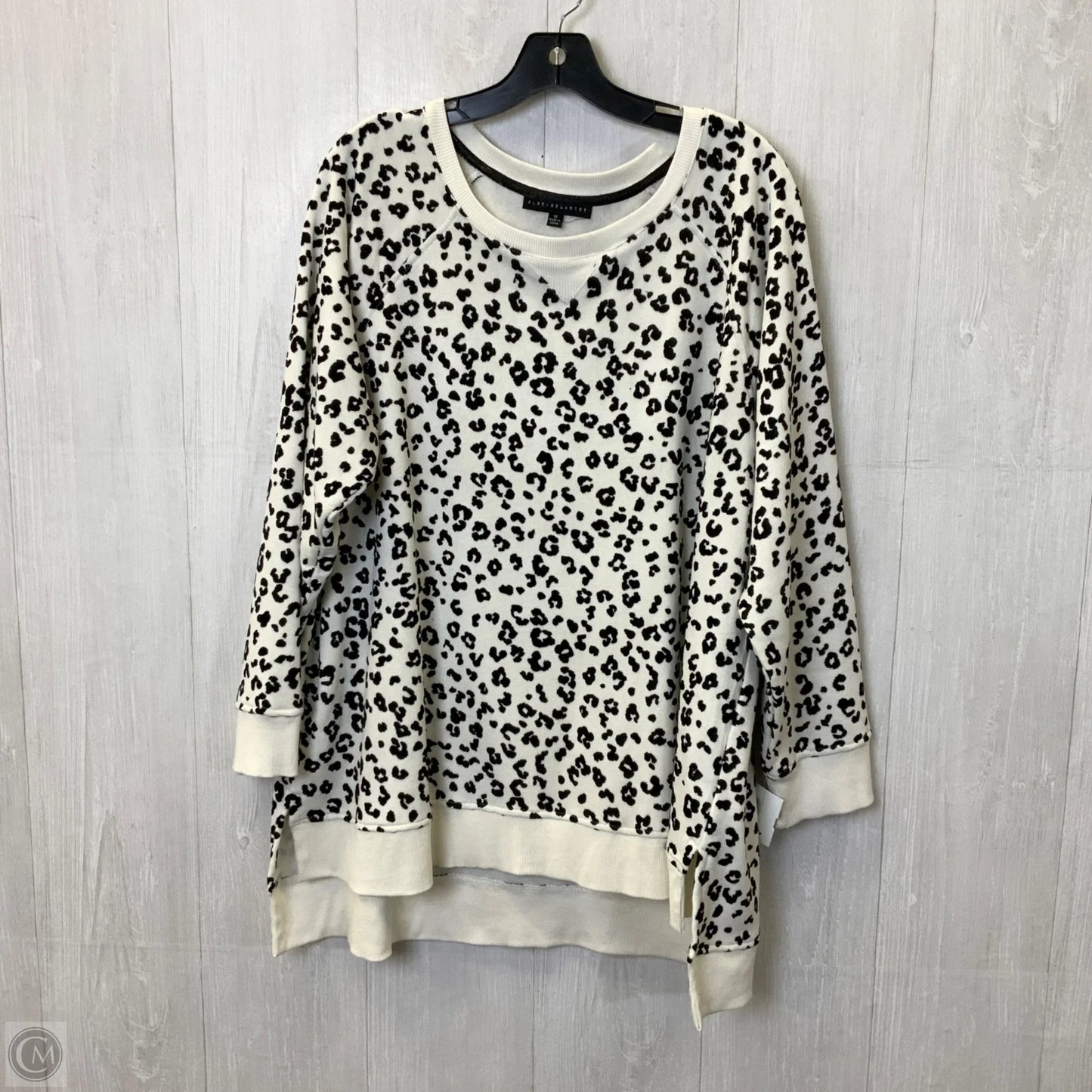 Sweater By Jane And Delancey In Black & Cream, Size: 1x