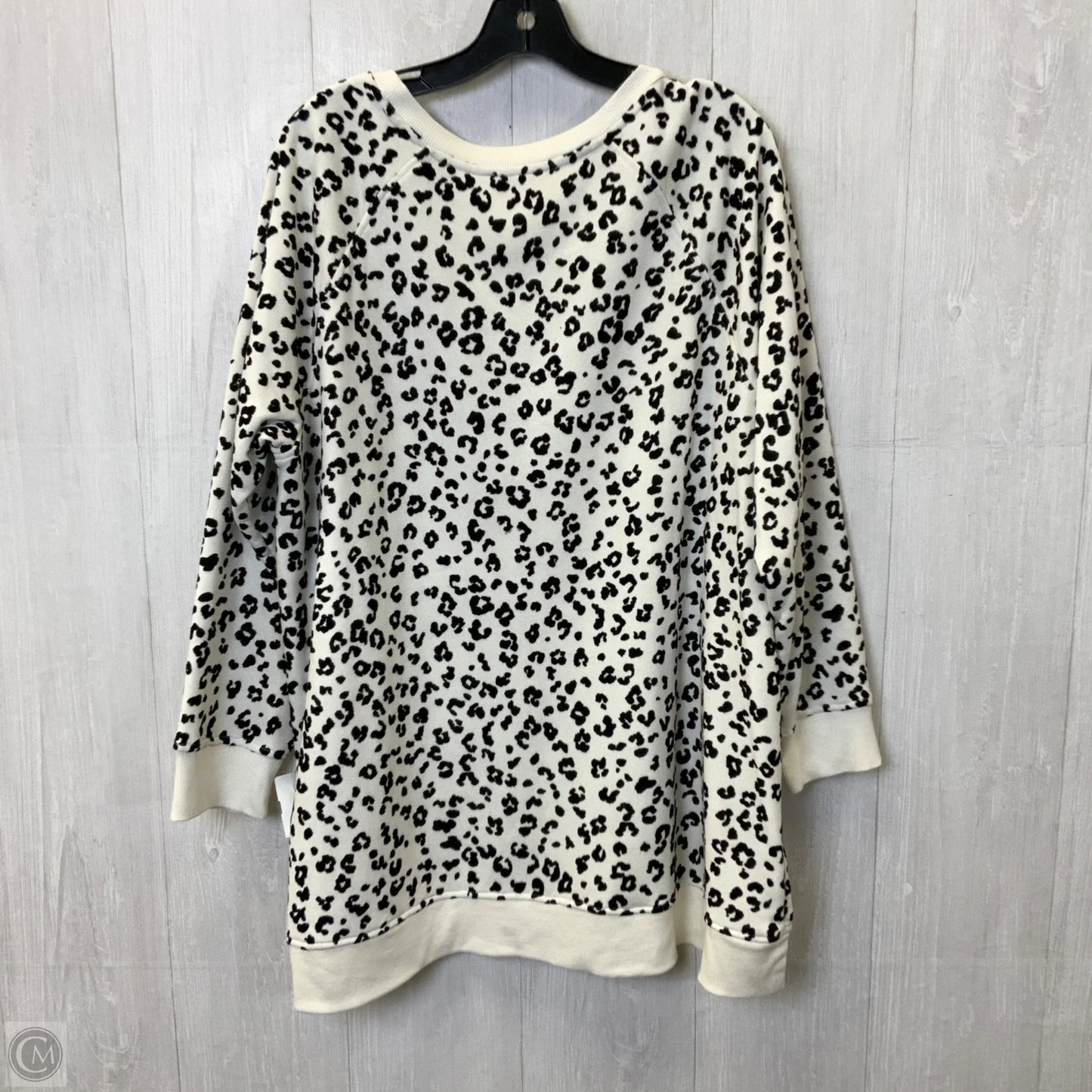 Sweater By Jane And Delancey In Black & Cream, Size: 1x