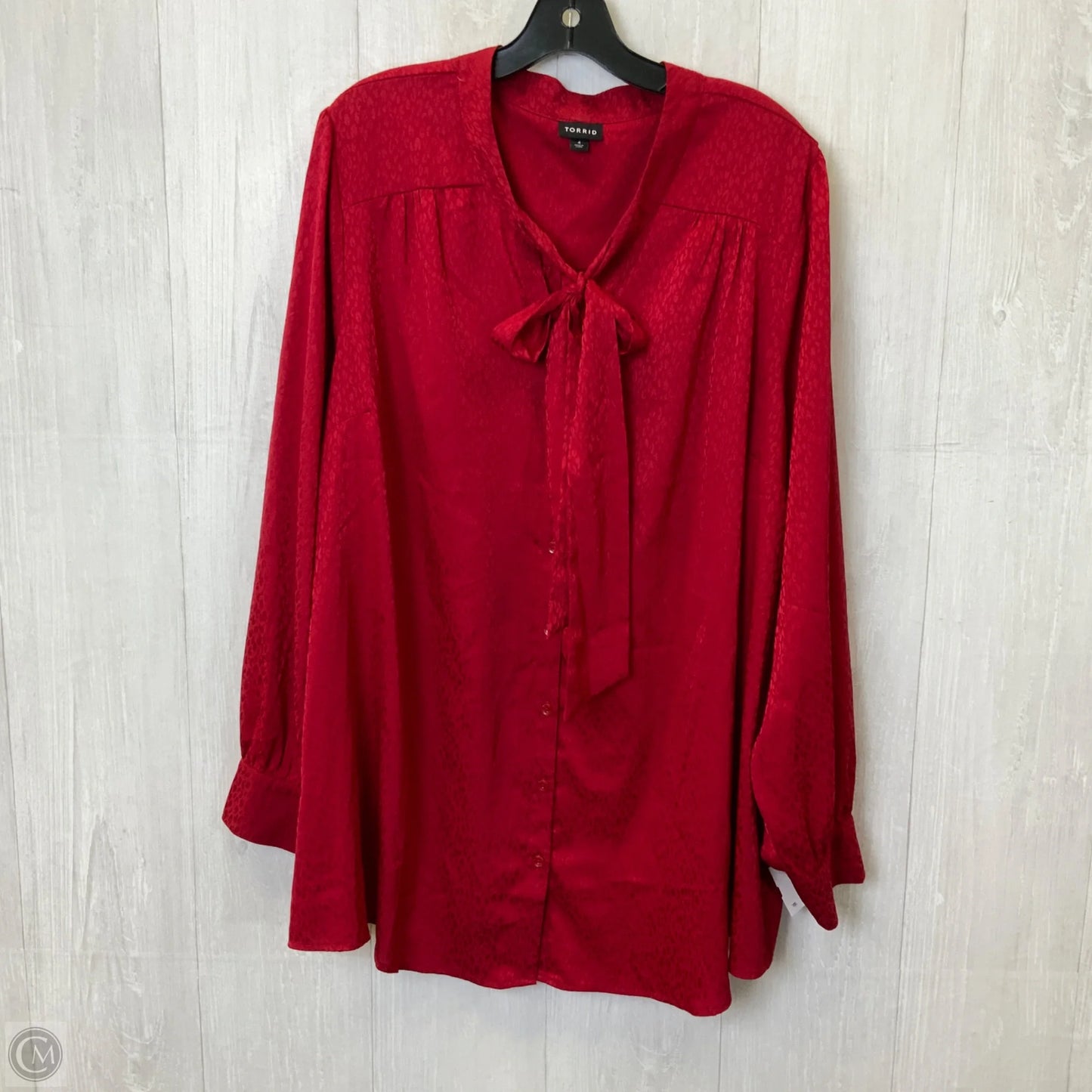 Top Long Sleeve By Torrid In Red, Size: 4x