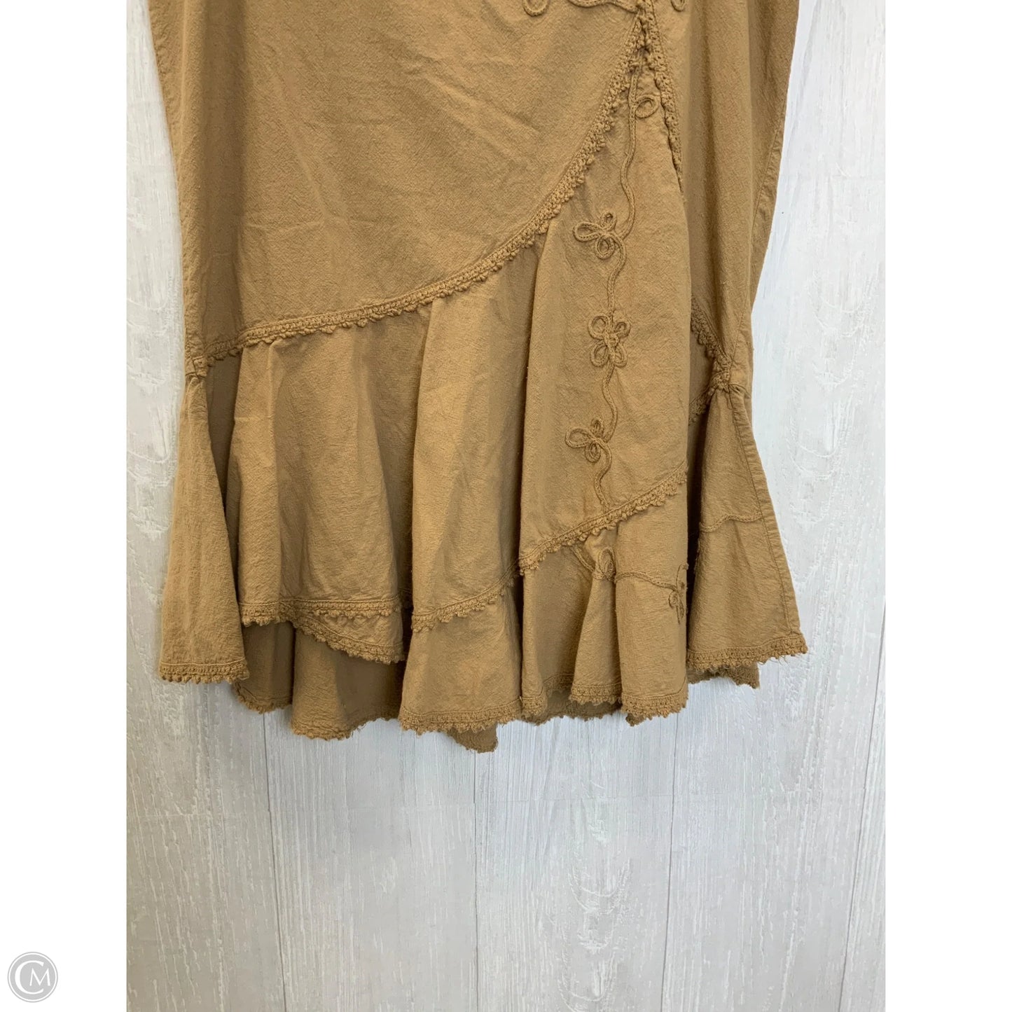 Skirt Midi By Clothes Mentor In Brown, Size: L