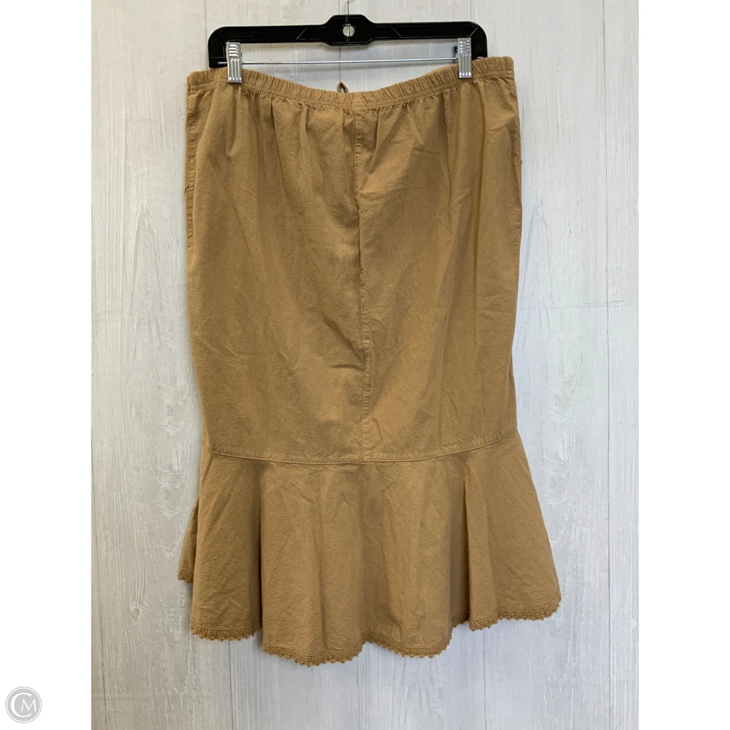 Skirt Midi By Clothes Mentor In Brown, Size: L