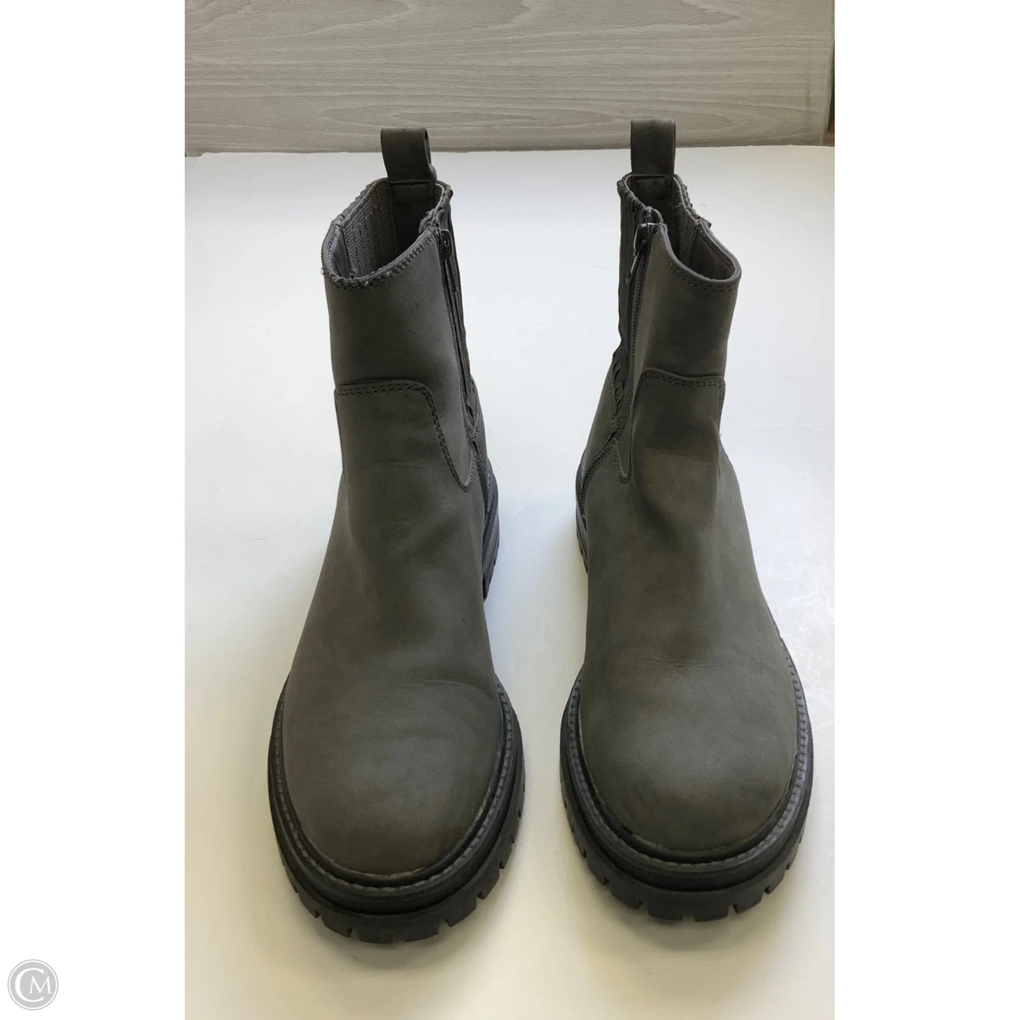 Boots Ankle Flats By Time And Tru In Grey, Size: 10