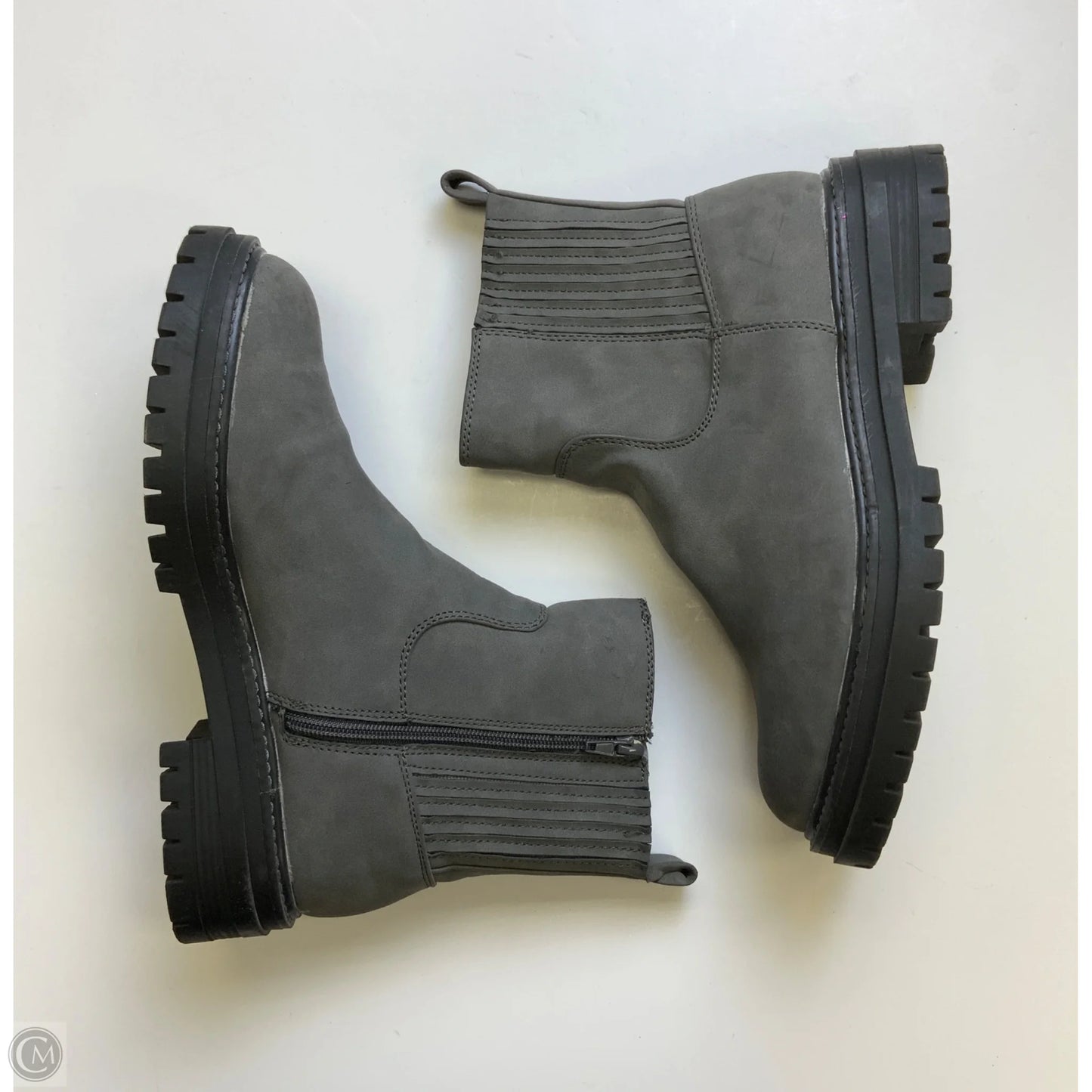 Boots Ankle Flats By Time And Tru In Grey, Size: 10