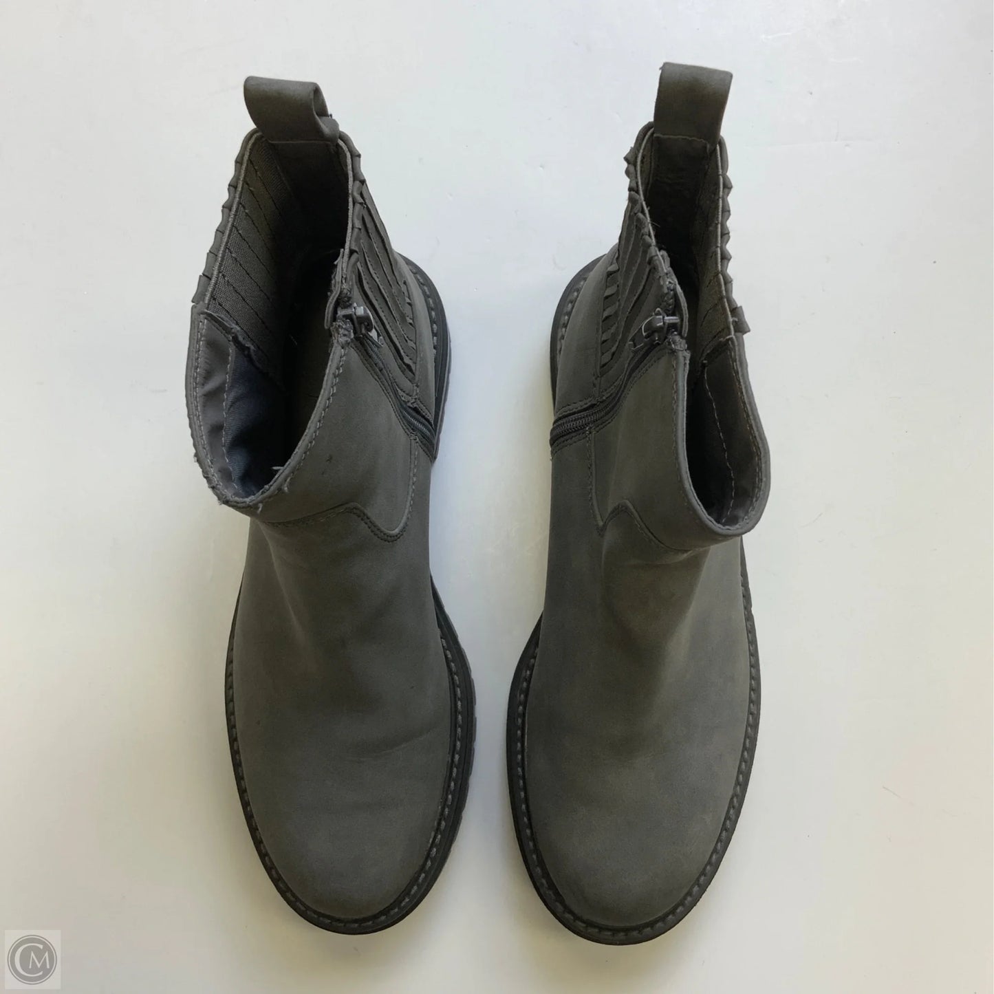 Boots Ankle Flats By Time And Tru In Grey, Size: 10