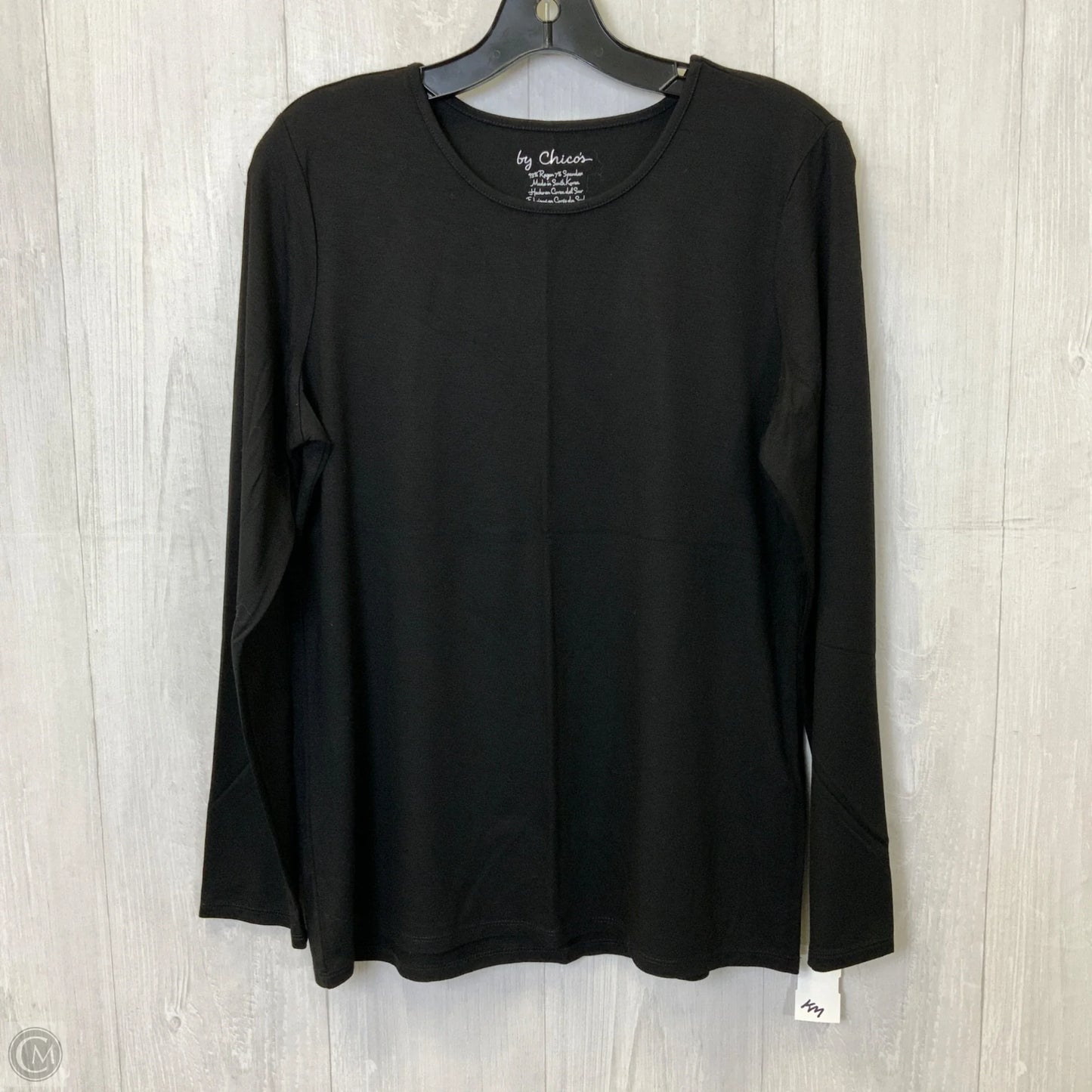 Top Long Sleeve Basic By Chicos In Black, Size: M