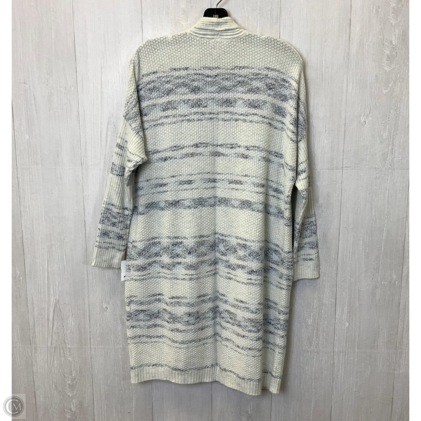 Sweater Cardigan By Pure Jill In Blue & White, Size: S