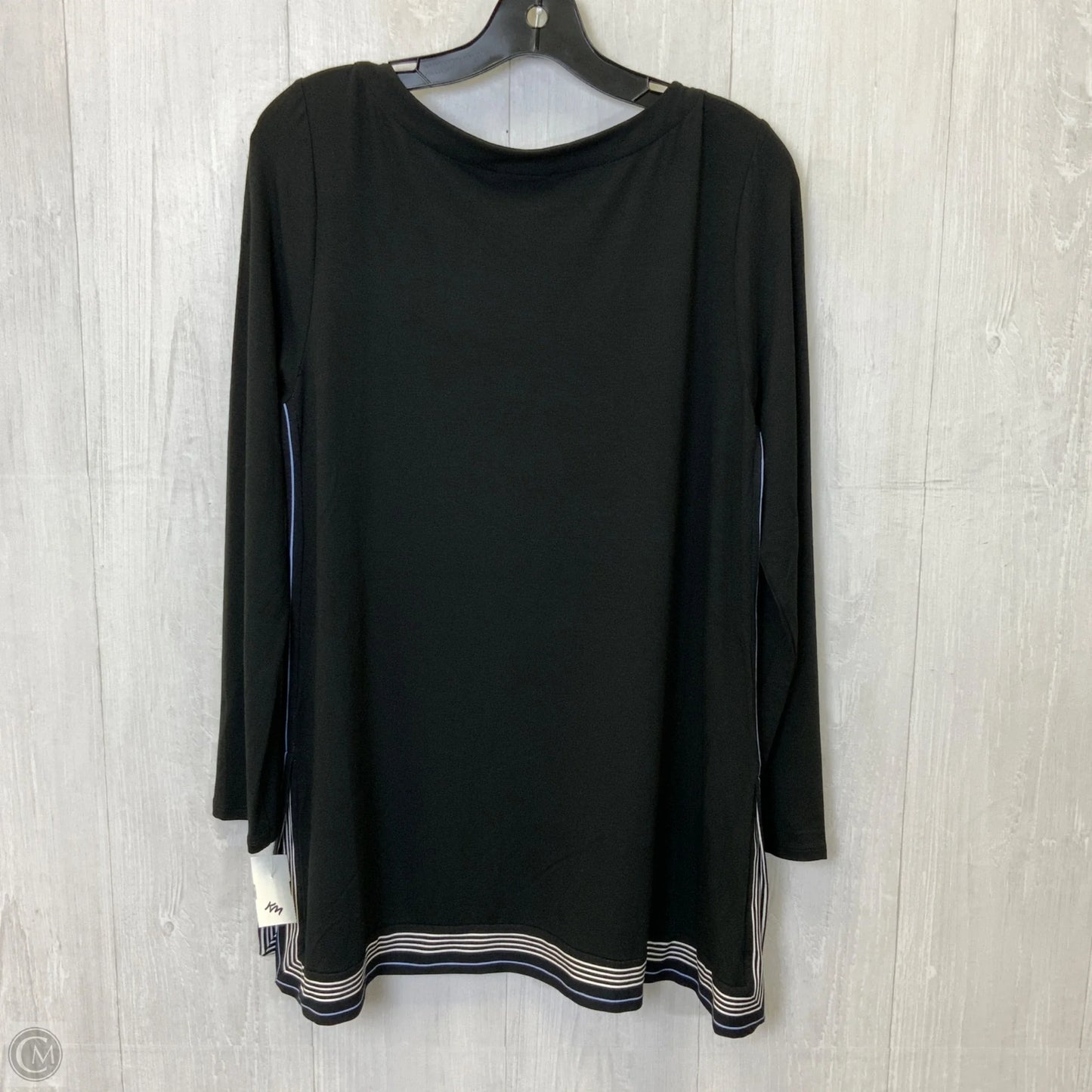 Top Long Sleeve By J. Jill In Black & Blue, Size: M