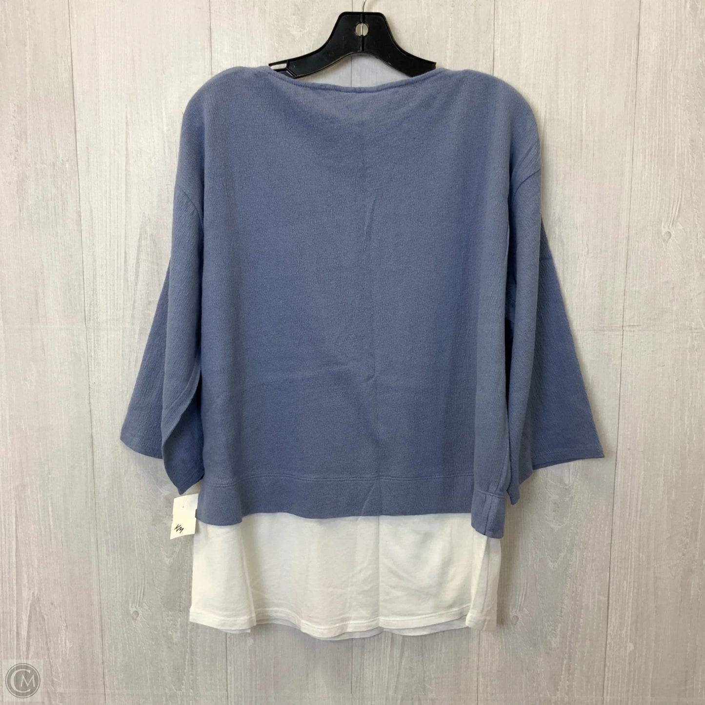 Top Long Sleeve By Pure Jill In Blue & White, Size: S
