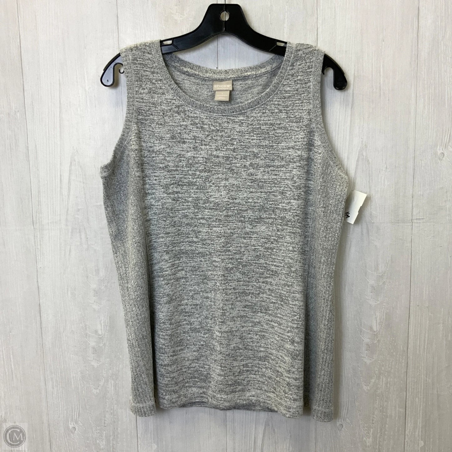 Top Sleeveless By Zenergy By Chicos In Grey, Size: M
