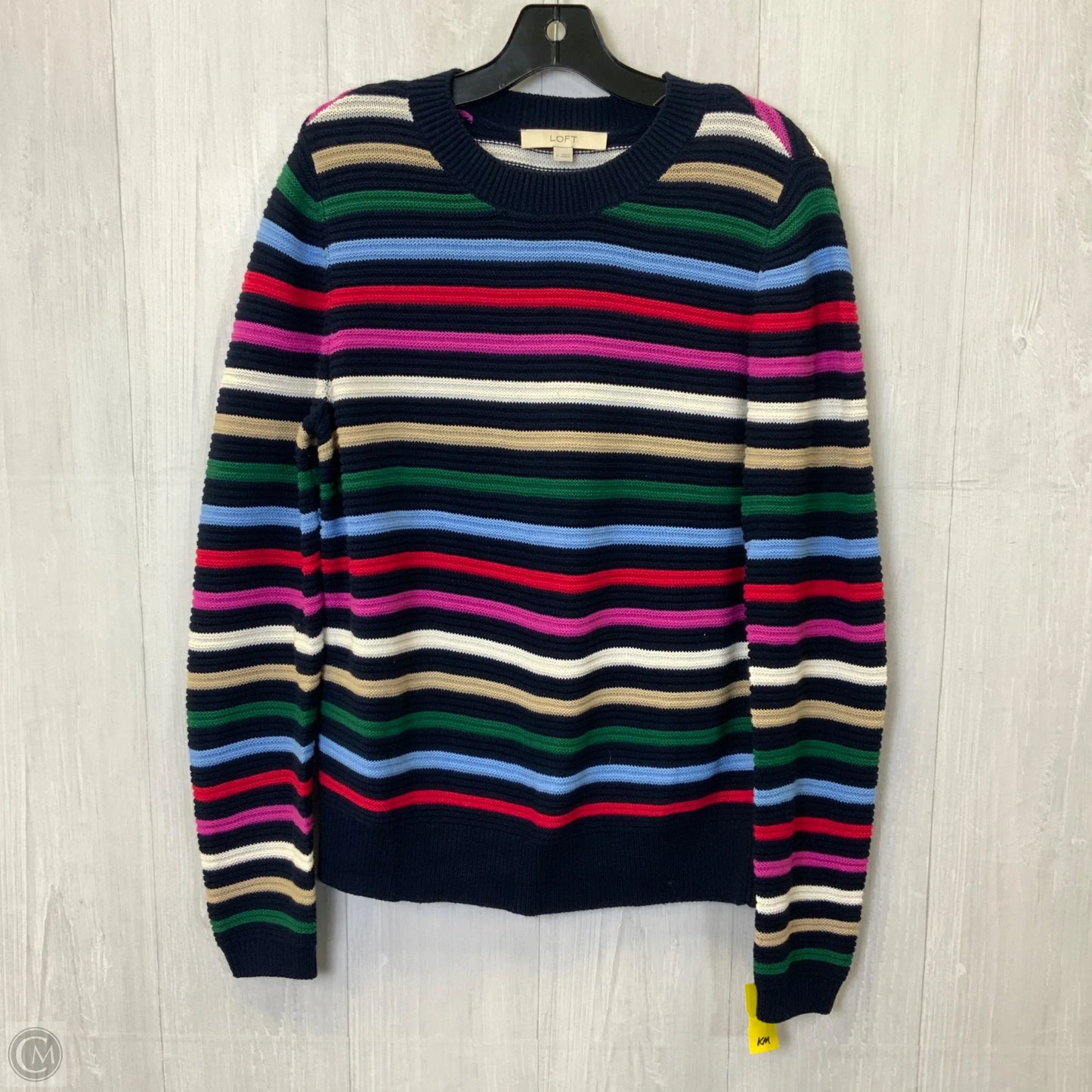 Sweater By Loft In Striped Pattern, Size: M