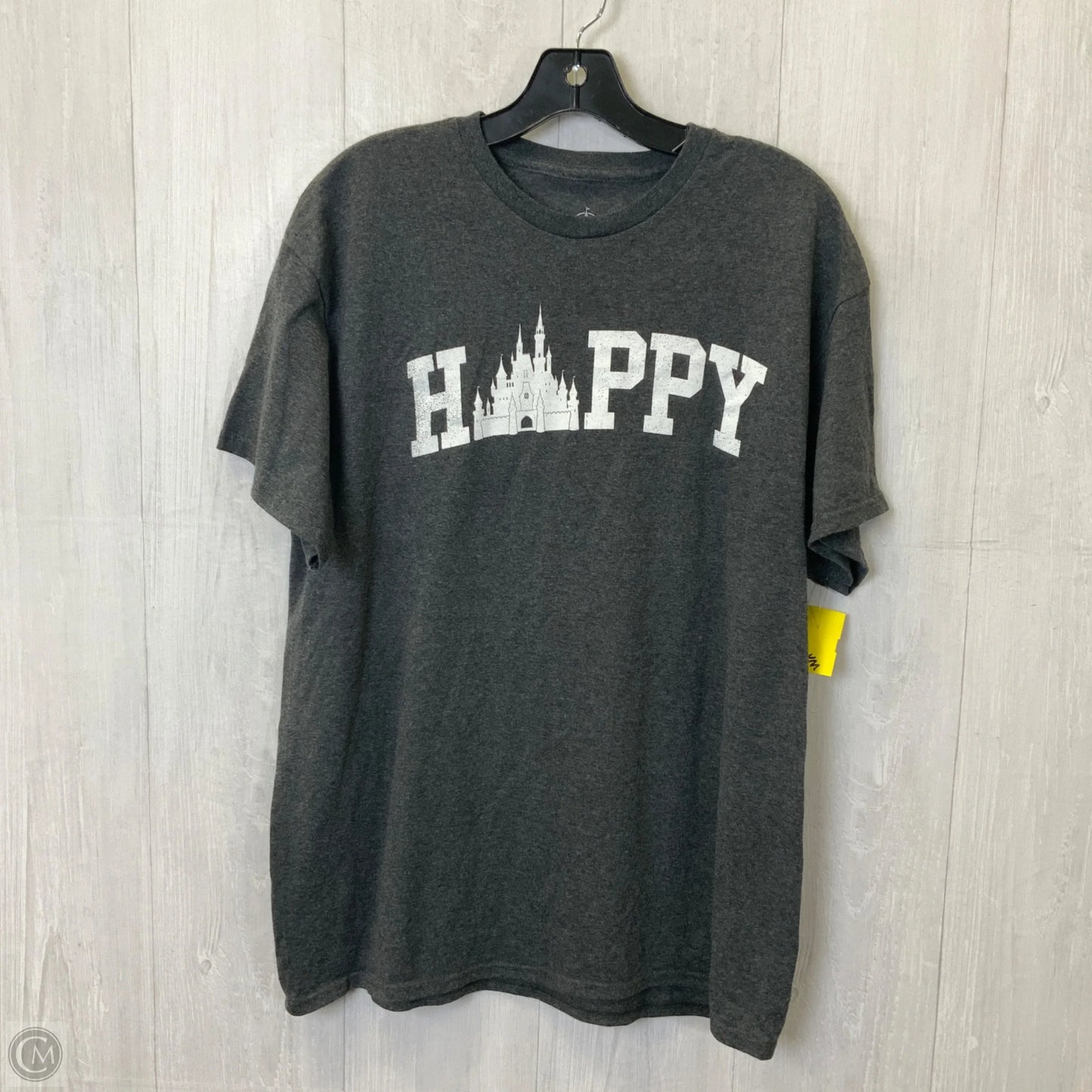 Top Short Sleeve Basic By Disney In Grey, Size: L