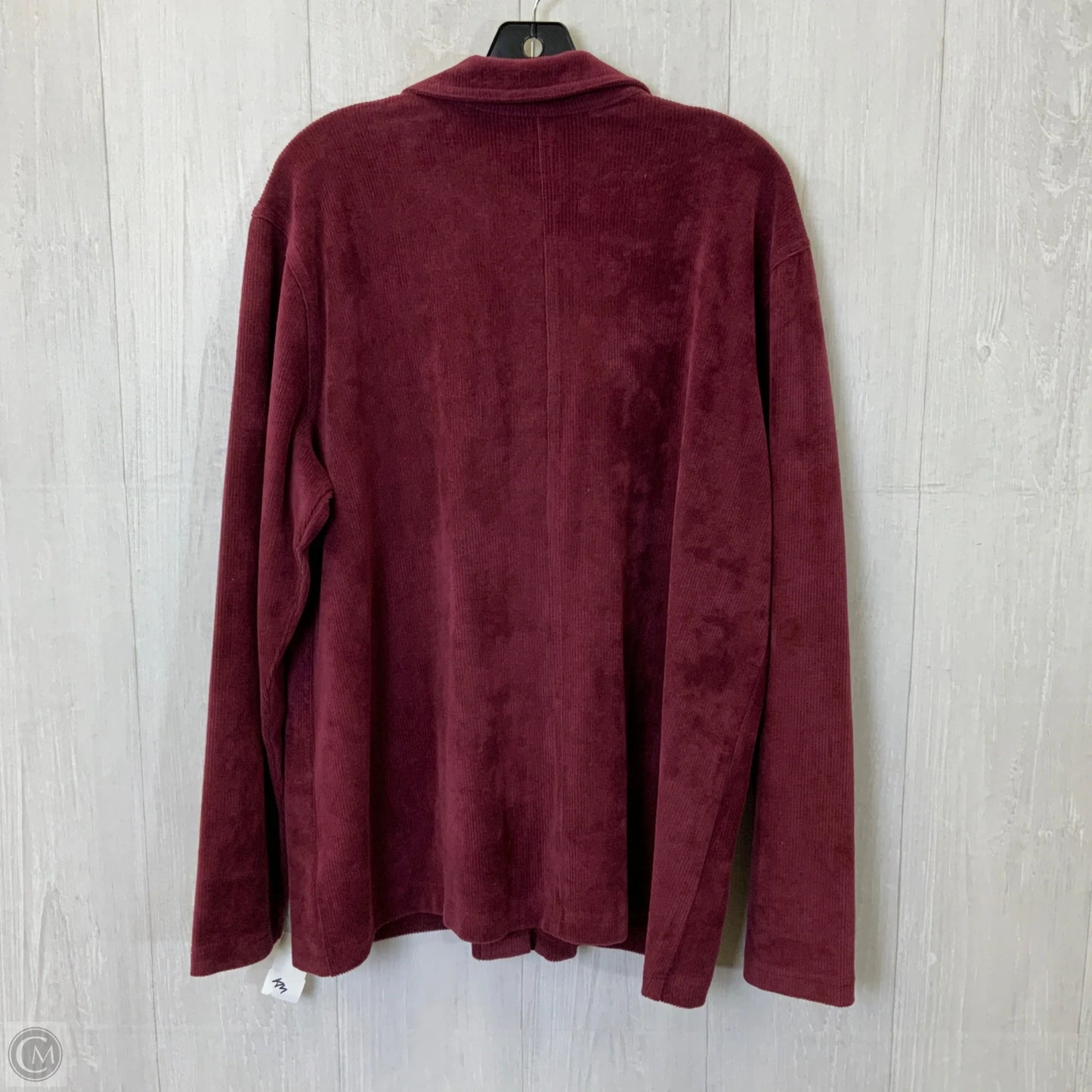 Blouse Long Sleeve By Lands End In Maroon, Size: L