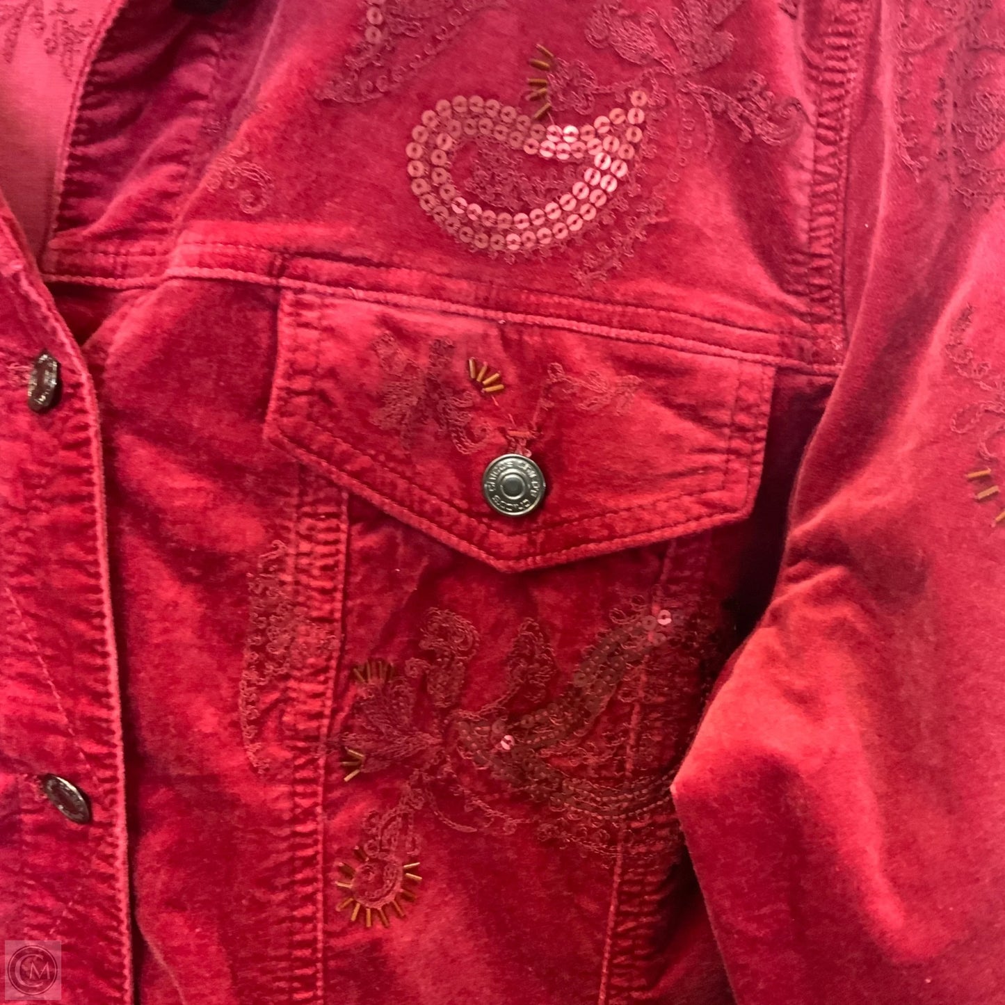Jacket Other By Chicos In Red, Size: Xl