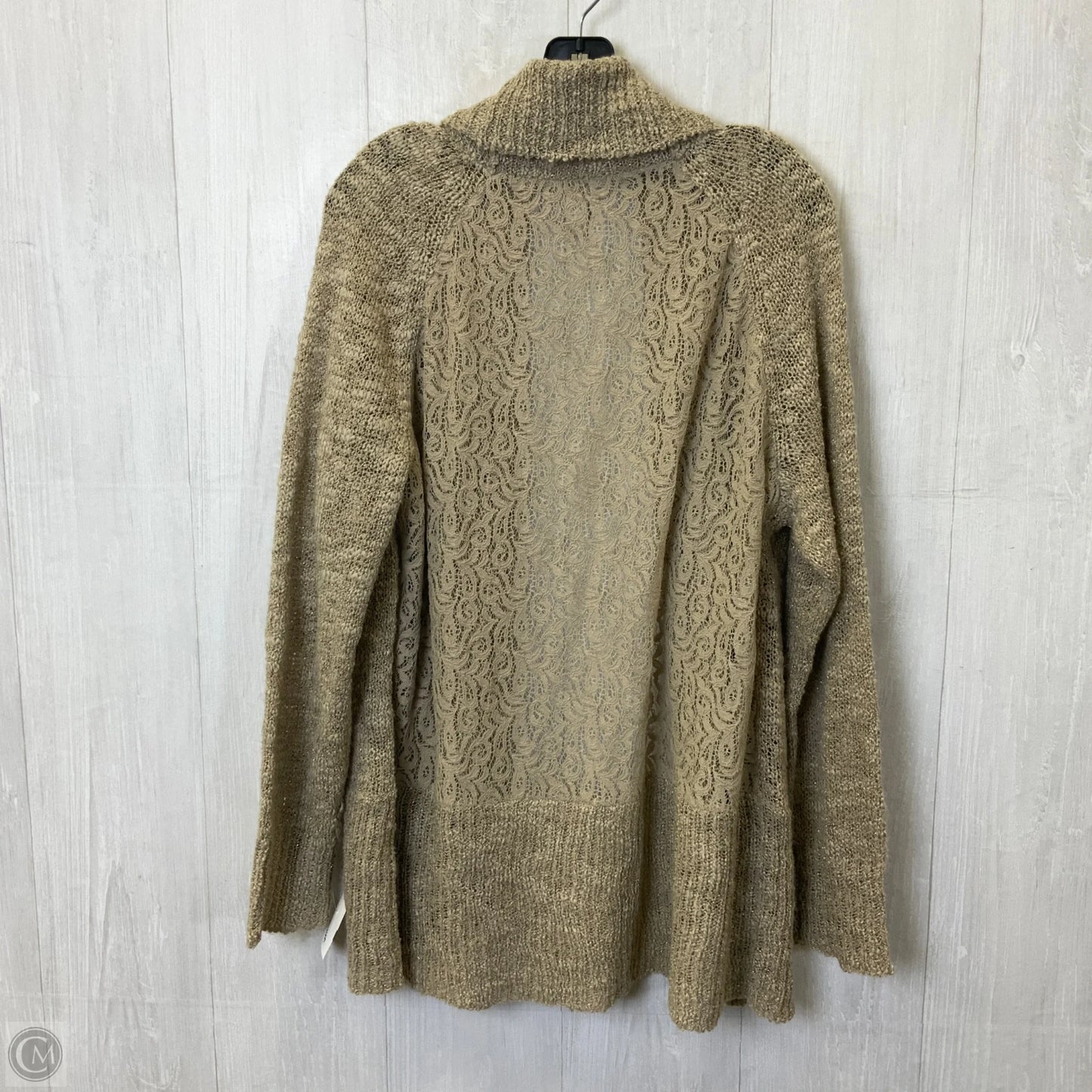 Sweater Cardigan By Chicos In Tan, Size: Xl