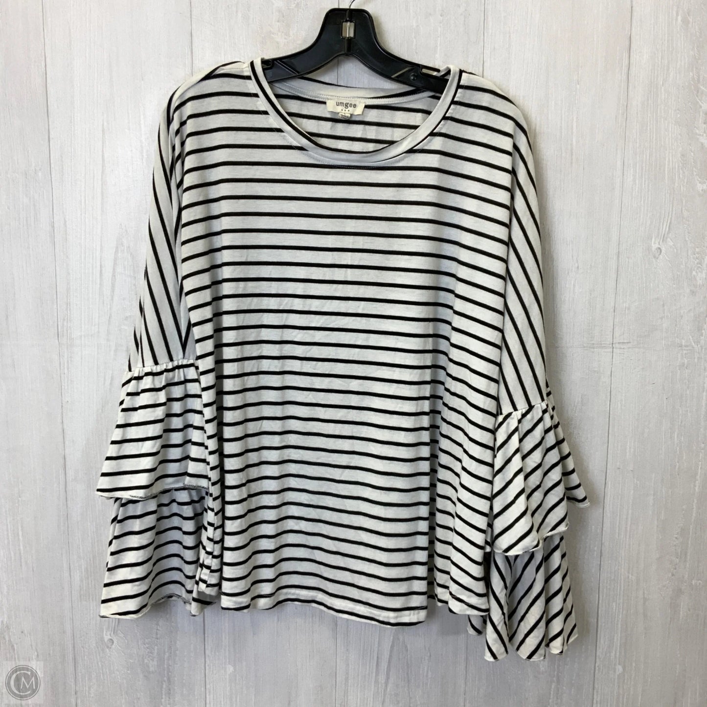 Top Long Sleeve By Umgee In Striped Pattern, Size: L
