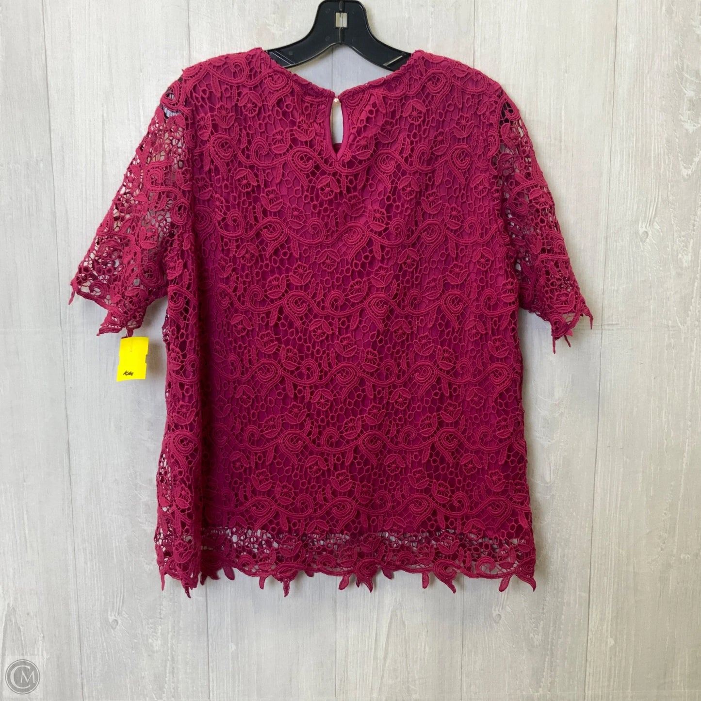 Blouse Short Sleeve By Philosophy In Pink, Size: L