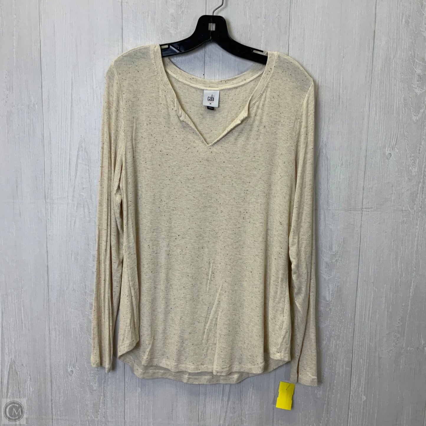 Top Long Sleeve By Cabi In Cream, Size: M