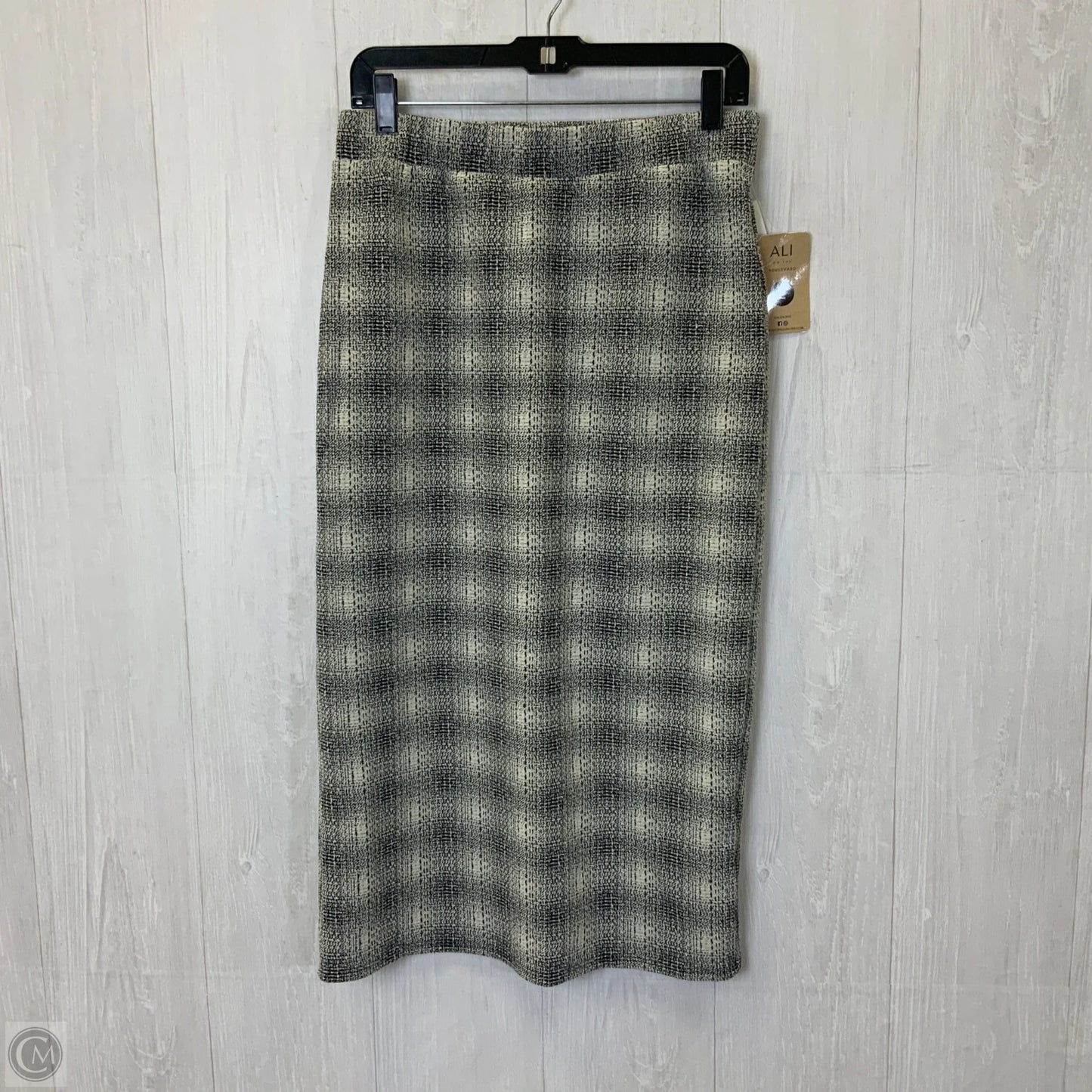 Skirt Midi By Gilli In Black & White, Size: L