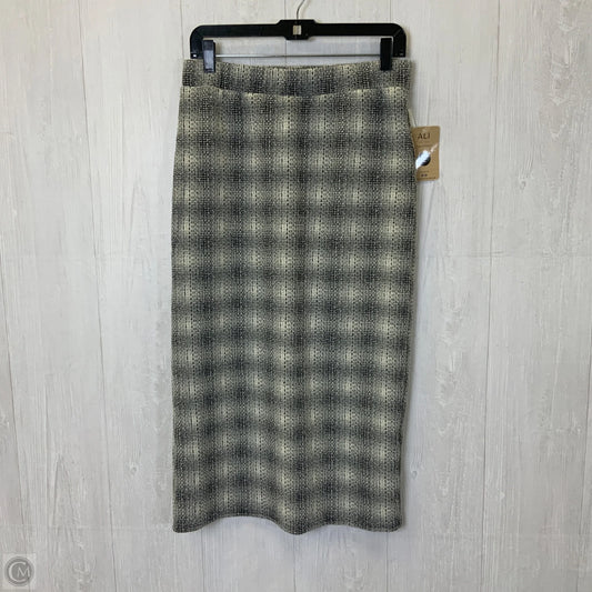 Skirt Midi By Gilli In Black & White, Size: L