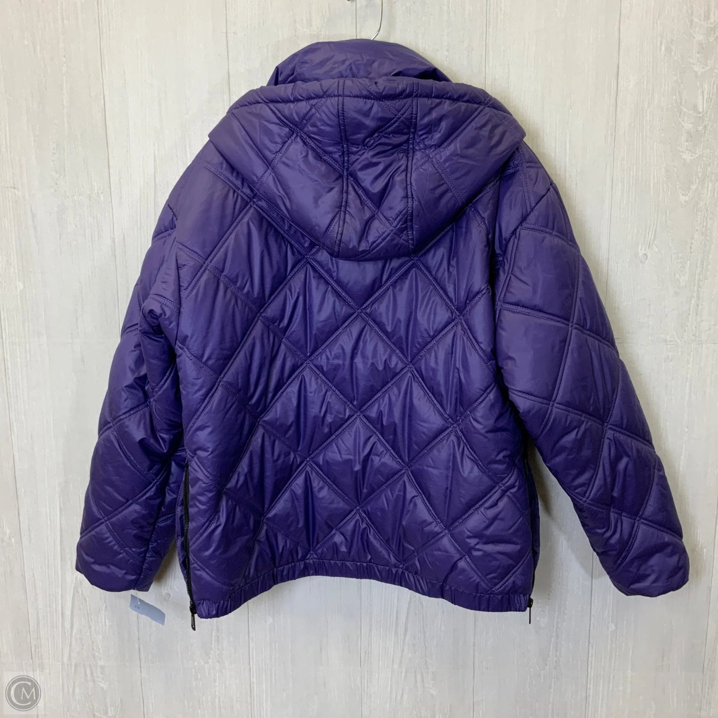 Coat Puffer & Quilted By Kenneth Cole In Purple, Size: L