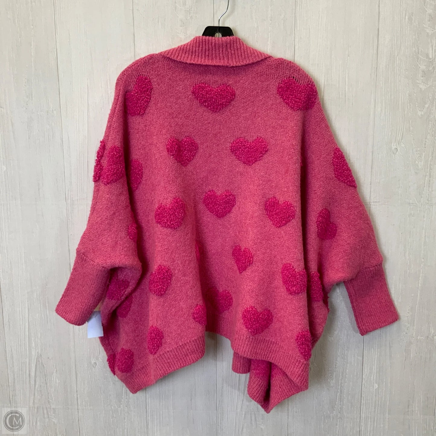 Sweater Cardigan By Clothes Mentor In Pink & Red, Size: Osfm