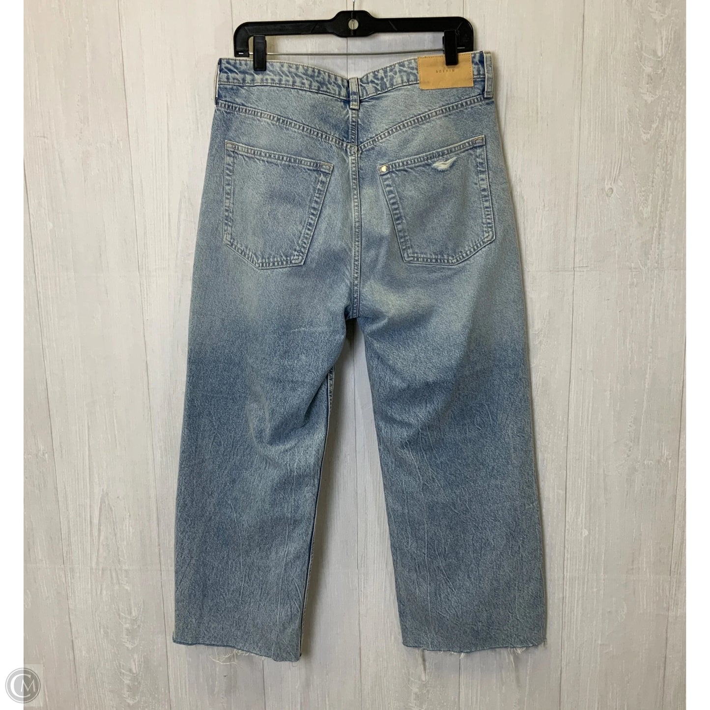 Jeans Straight By H&m In Blue Denim, Size: 12