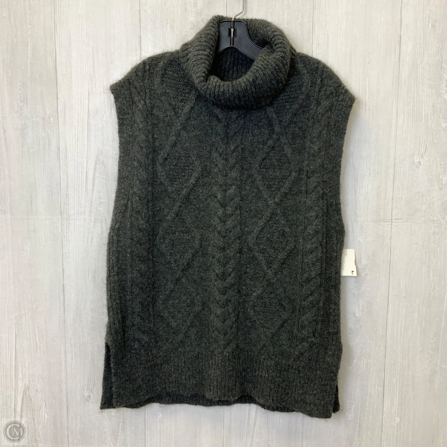 Sweater Short Sleeve By Loft In Grey, Size: S