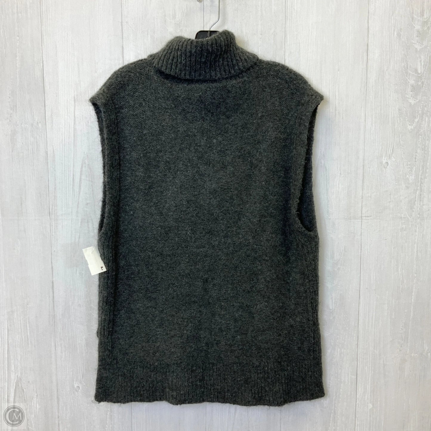 Sweater Short Sleeve By Loft In Grey, Size: S