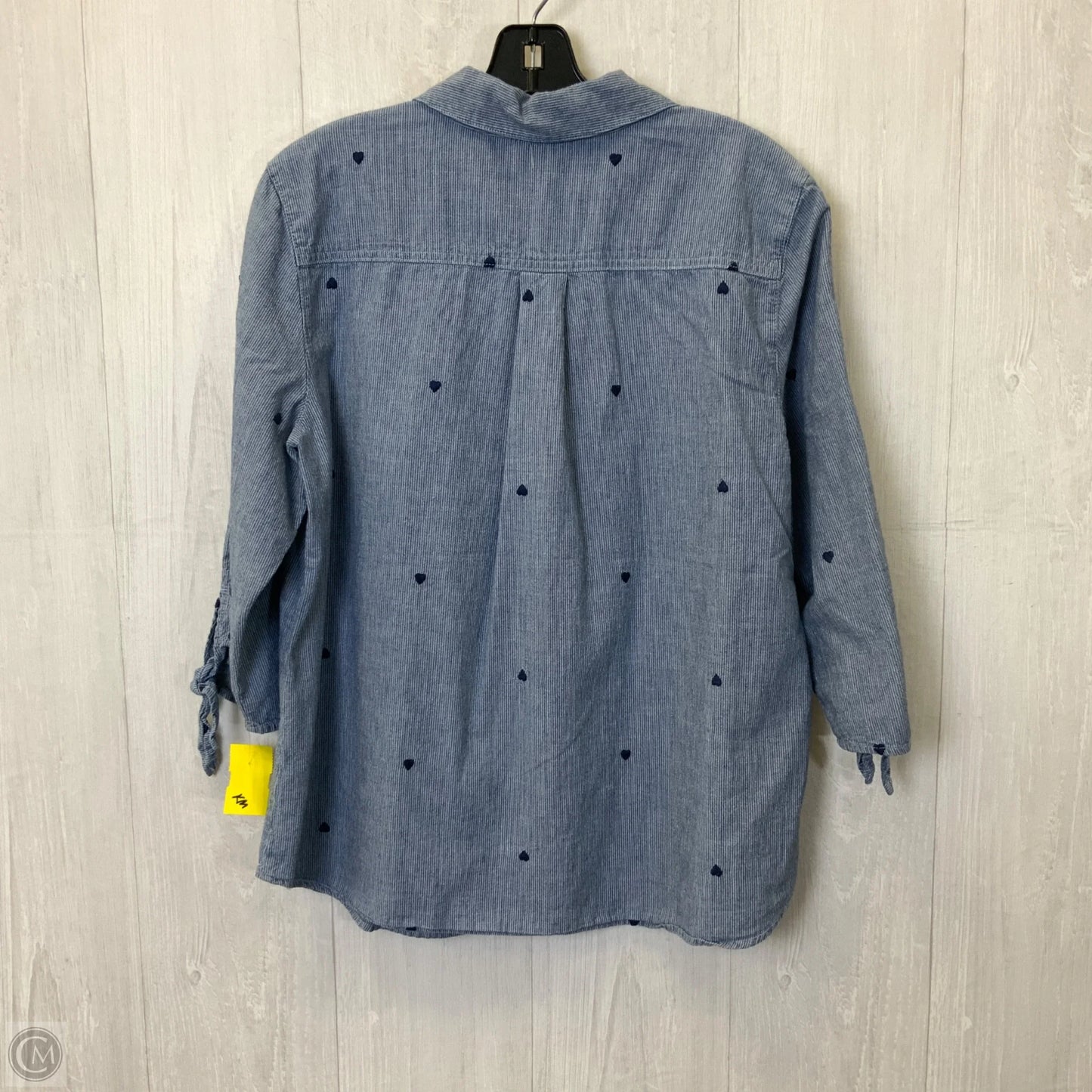 Blouse 3/4 Sleeve By Chicos In Blue, Size: L