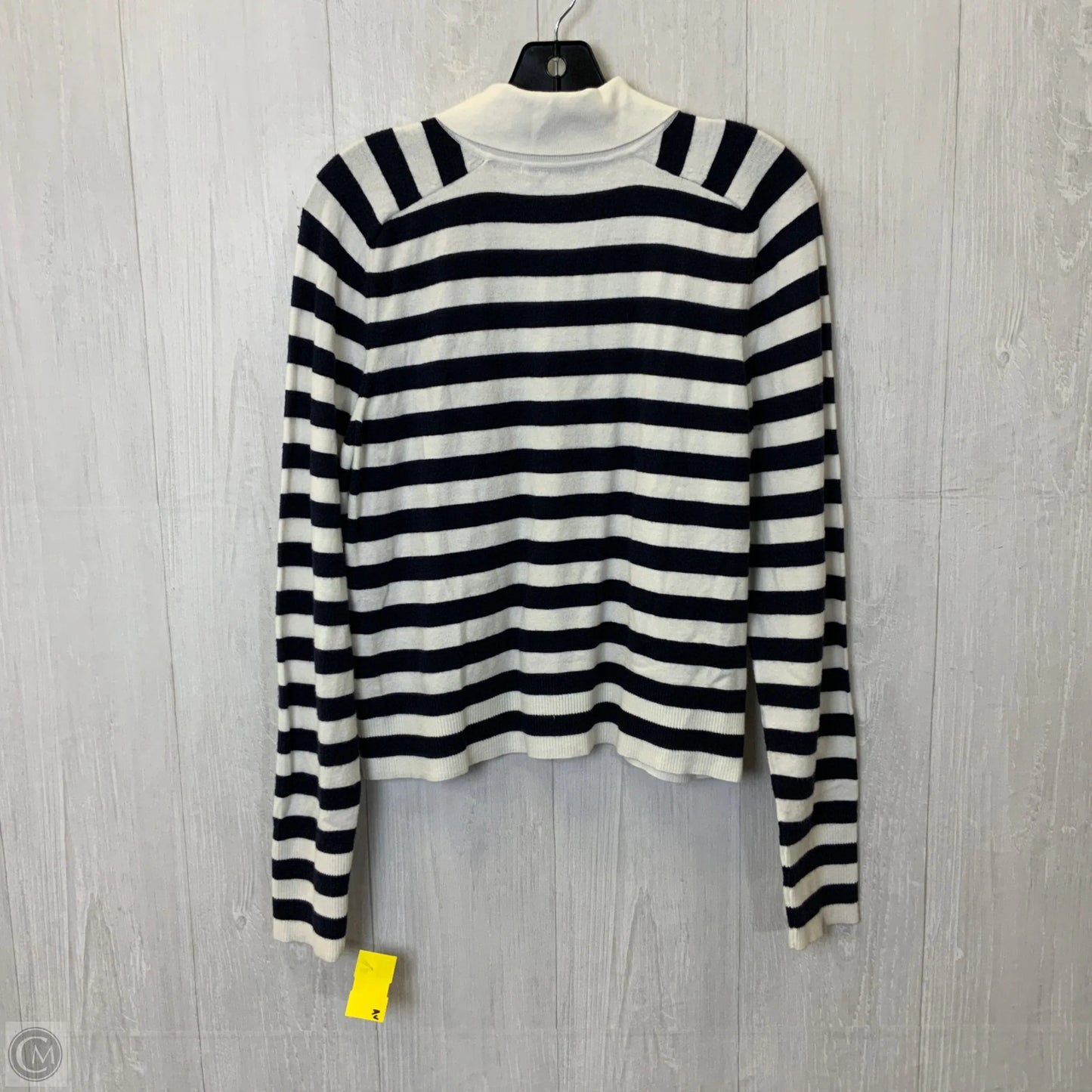 Blouse Long Sleeve By Free Assembly In Striped Pattern, Size: M