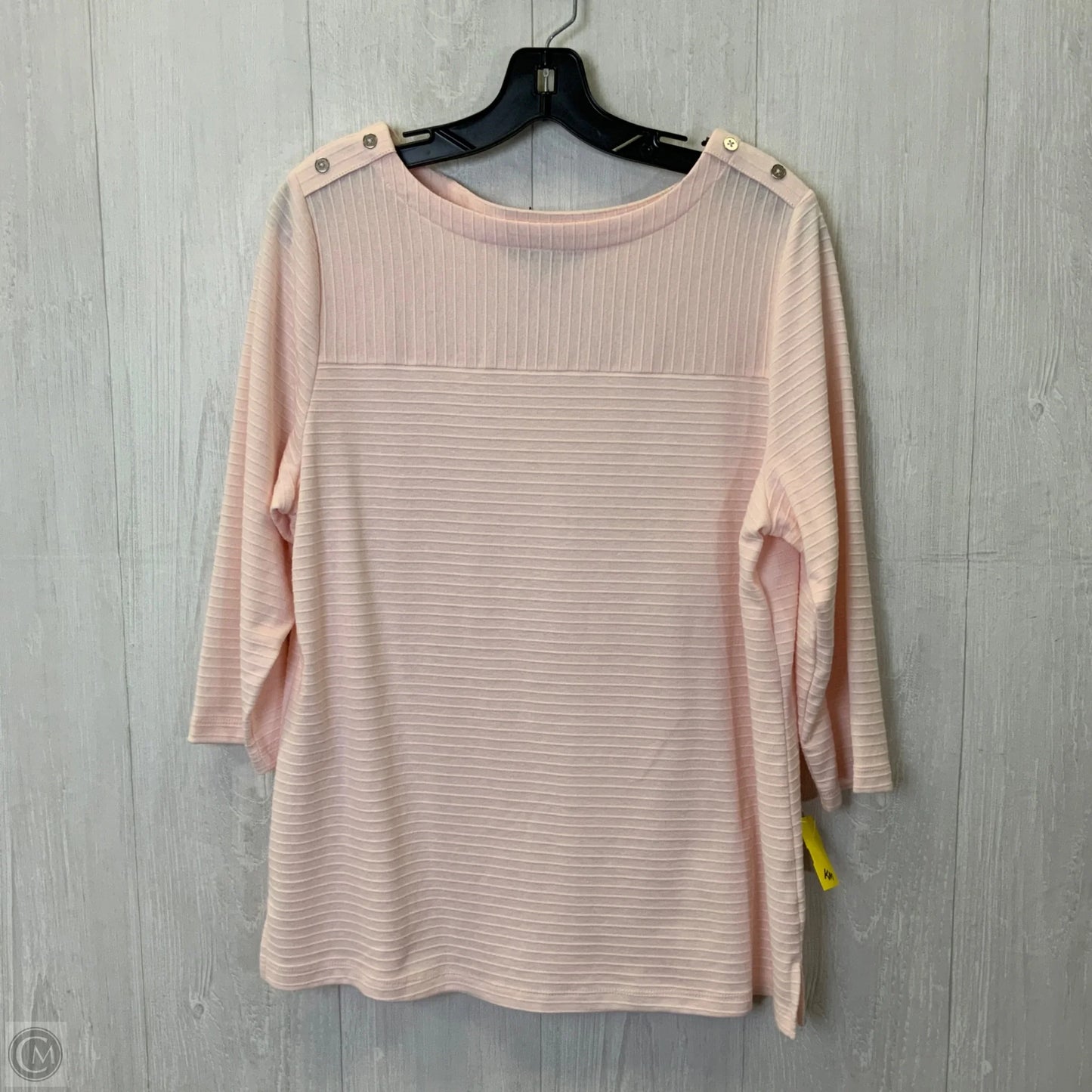Top Long Sleeve By Karen Scott In Pink, Size: L