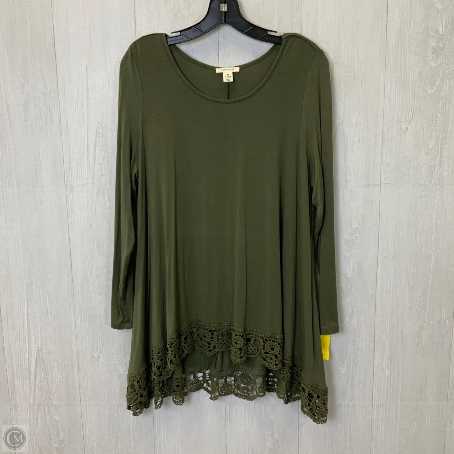 Top Long Sleeve Basic By West Bound In Green, Size: M