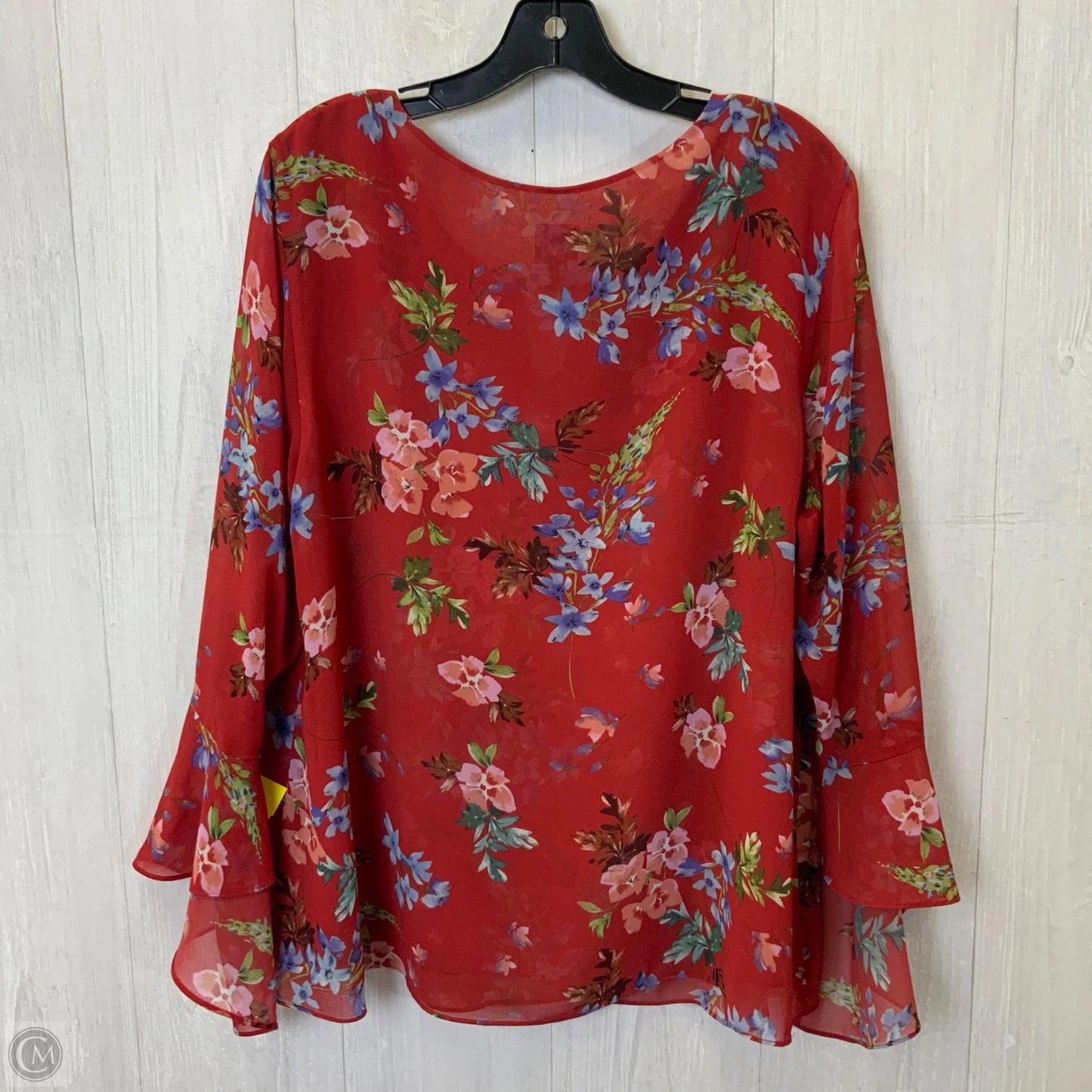 Top Long Sleeve By Cabi In Red, Size: Xl