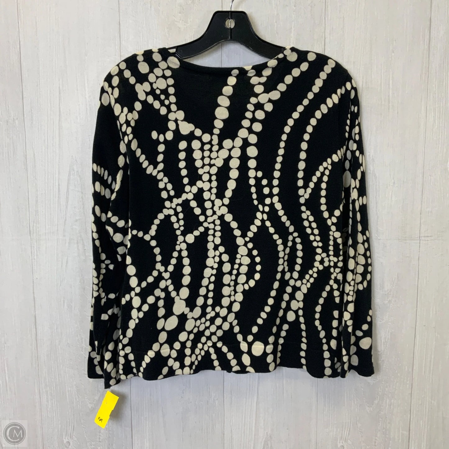 Cardigan By Cabi In Black & Cream, Size: L