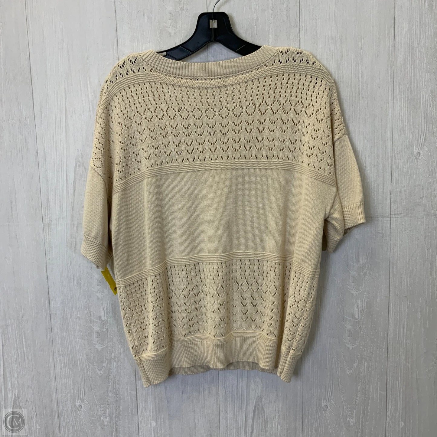 Top Short Sleeve By Prettygarden In Cream, Size: L