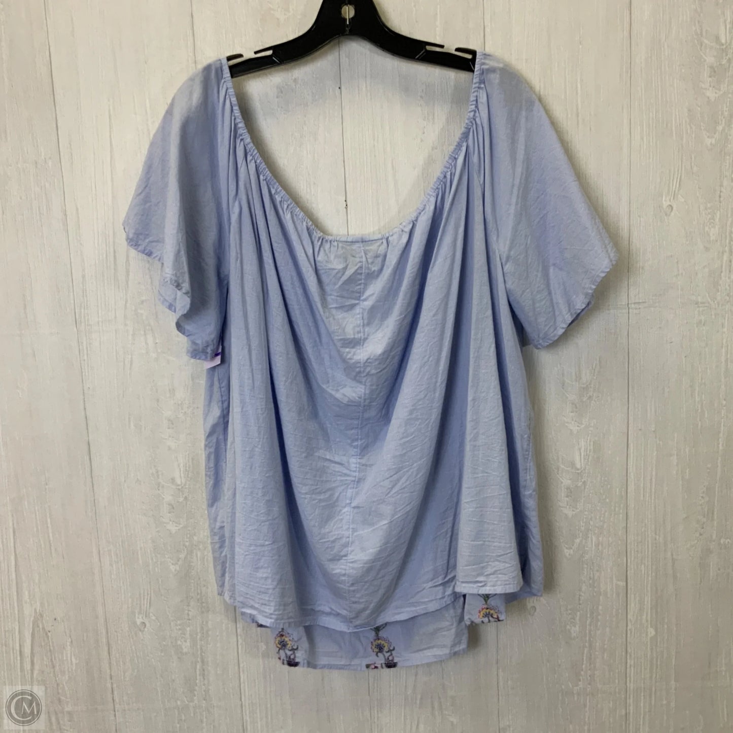 Top Short Sleeve By Lane Bryant In Blue, Size: 3x