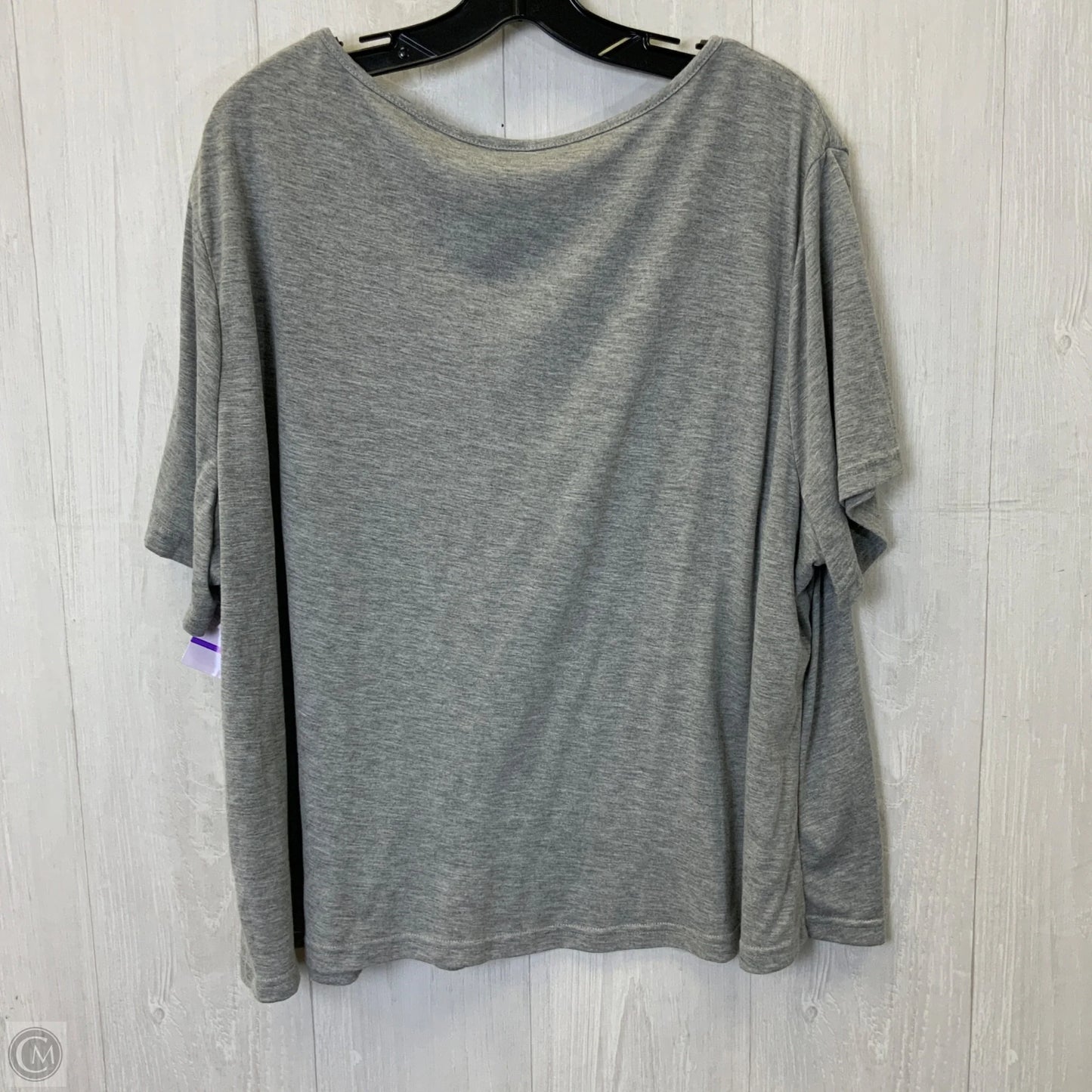 Top Short Sleeve By Clothes Mentor In Grey, Size: 3x